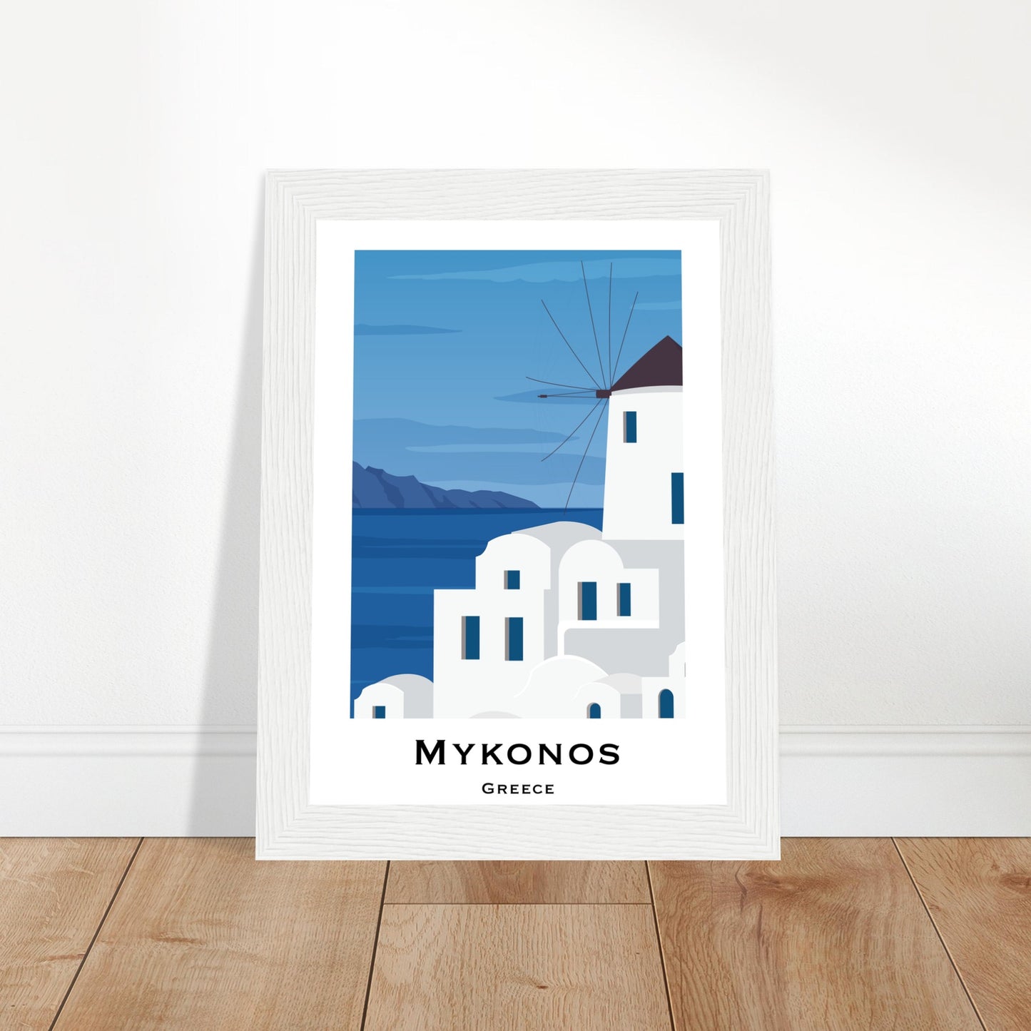 Mykonos,  Greece - Hillside of Mykonos City Poster