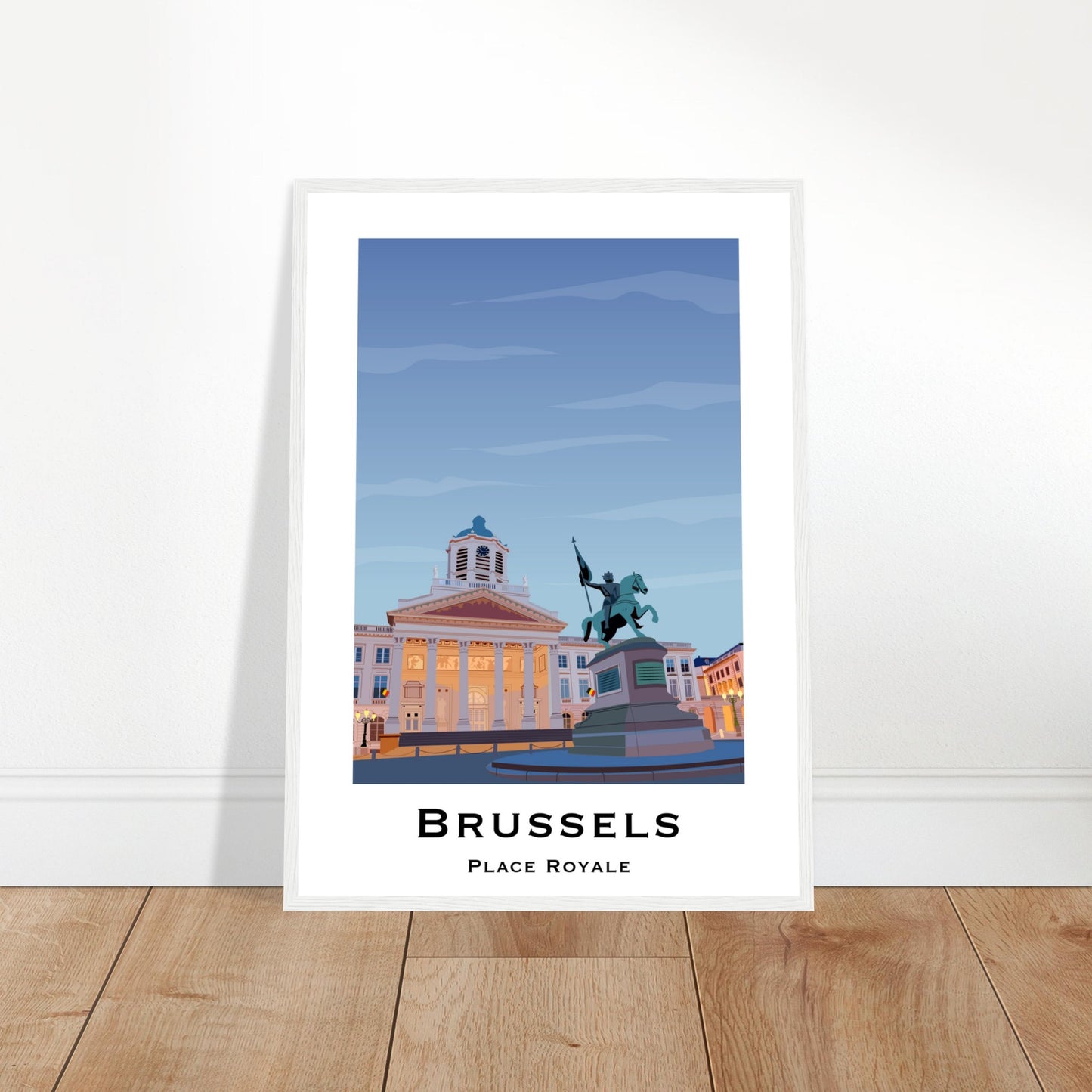 Brussels, Belgium - Place Royale City Poster