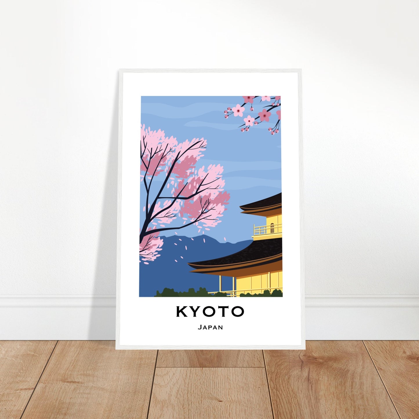 Kyoto, Japan - Mountain View City Poster