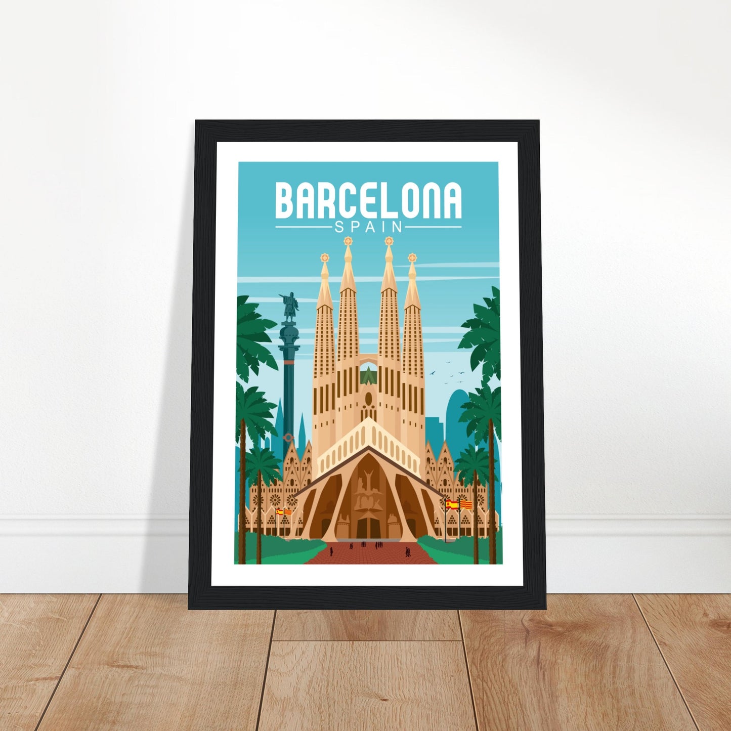 Barcelona, Spain - Sagrada Famila City Poster