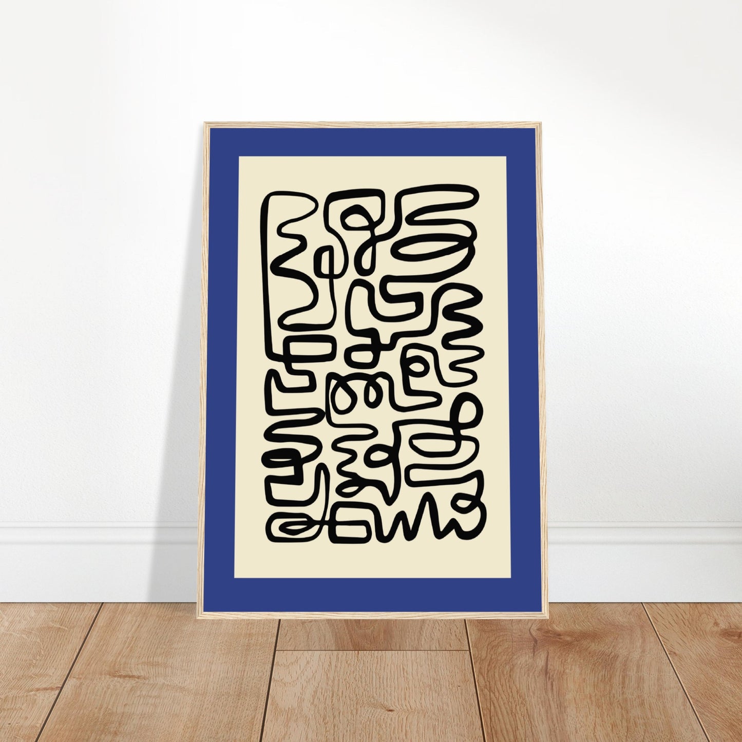 Pencil Blue - Abstract Modern Poster