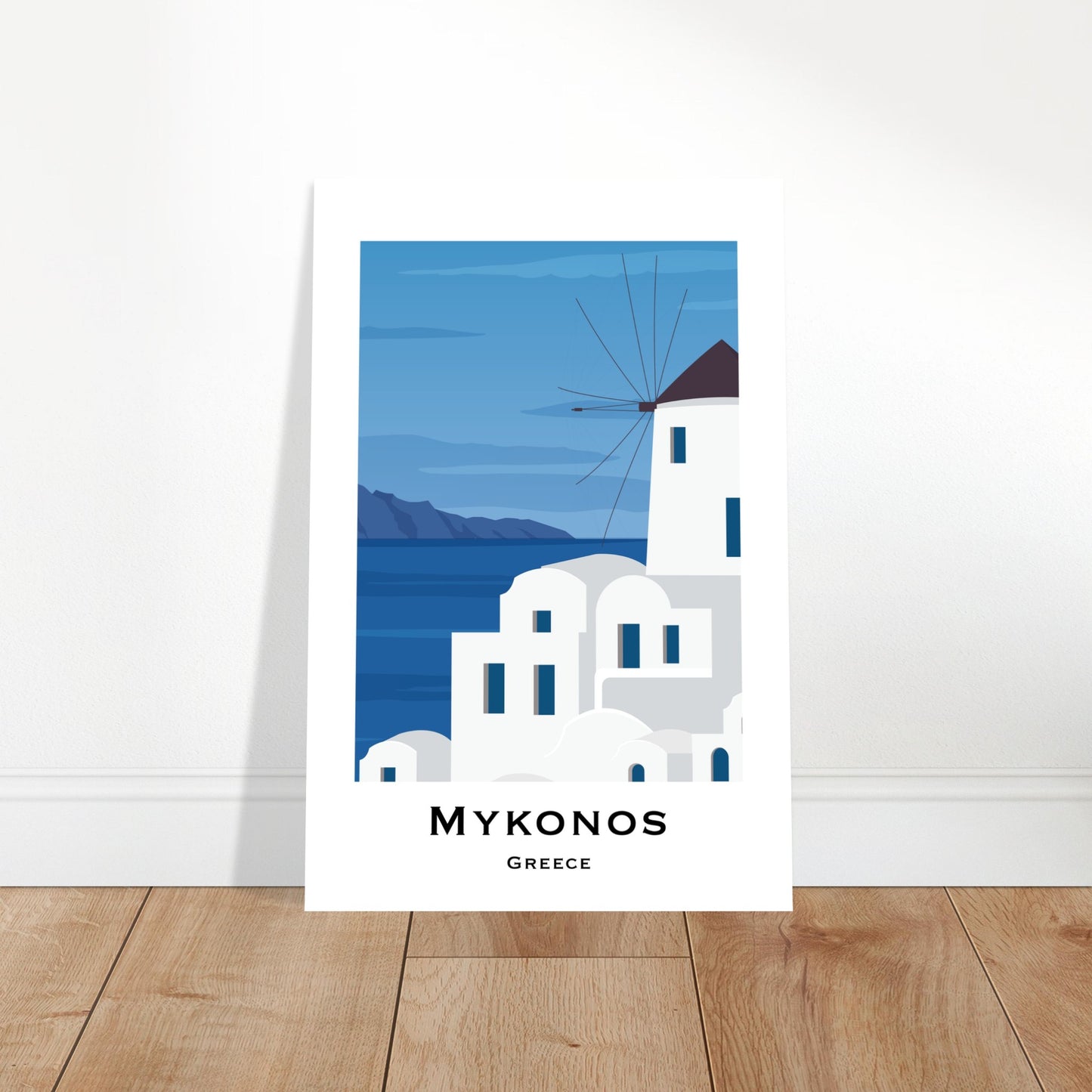 Mykonos,  Greece - Hillside of Mykonos City Poster