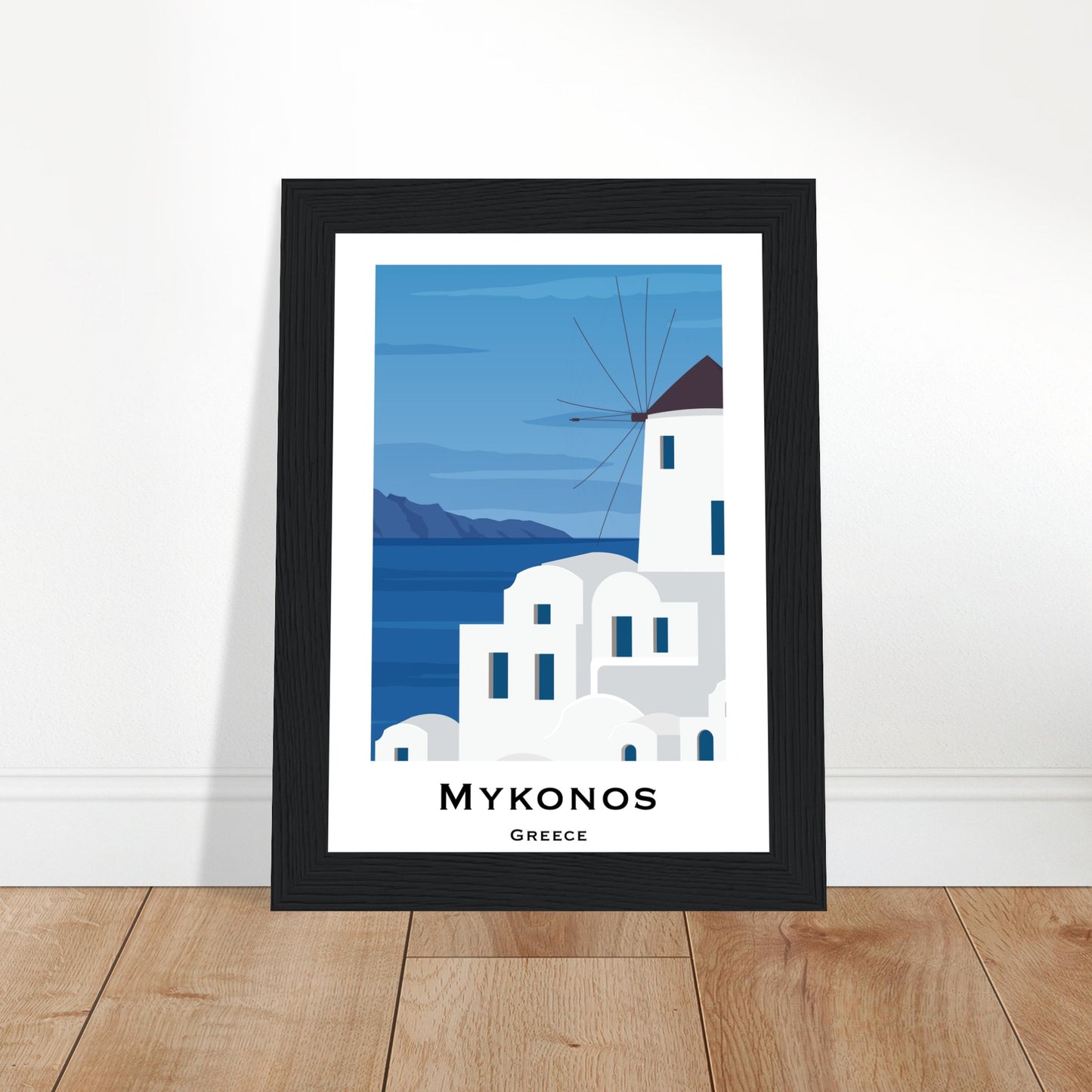 Mykonos,  Greece - Hillside of Mykonos City Poster