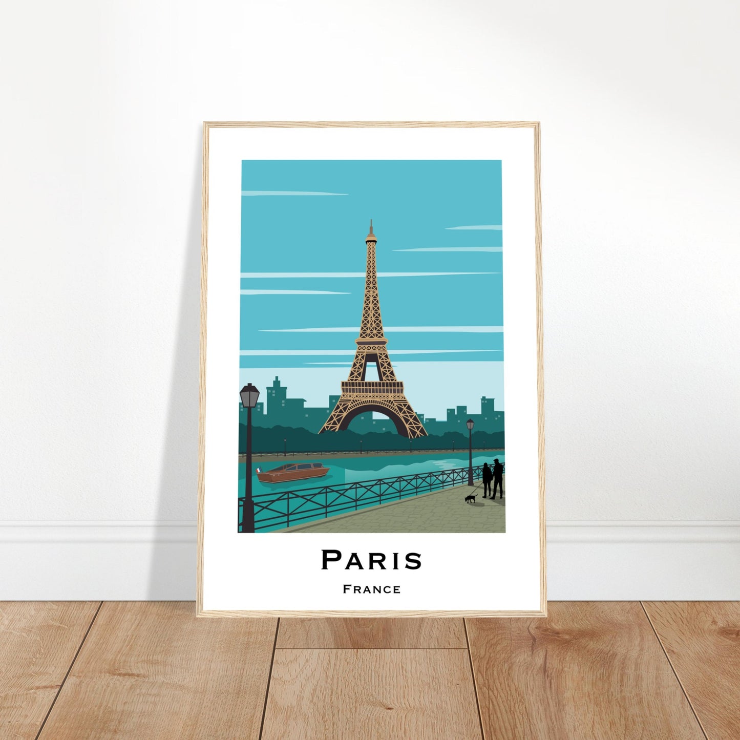 Paris, France - Eiffel Tower City Poster