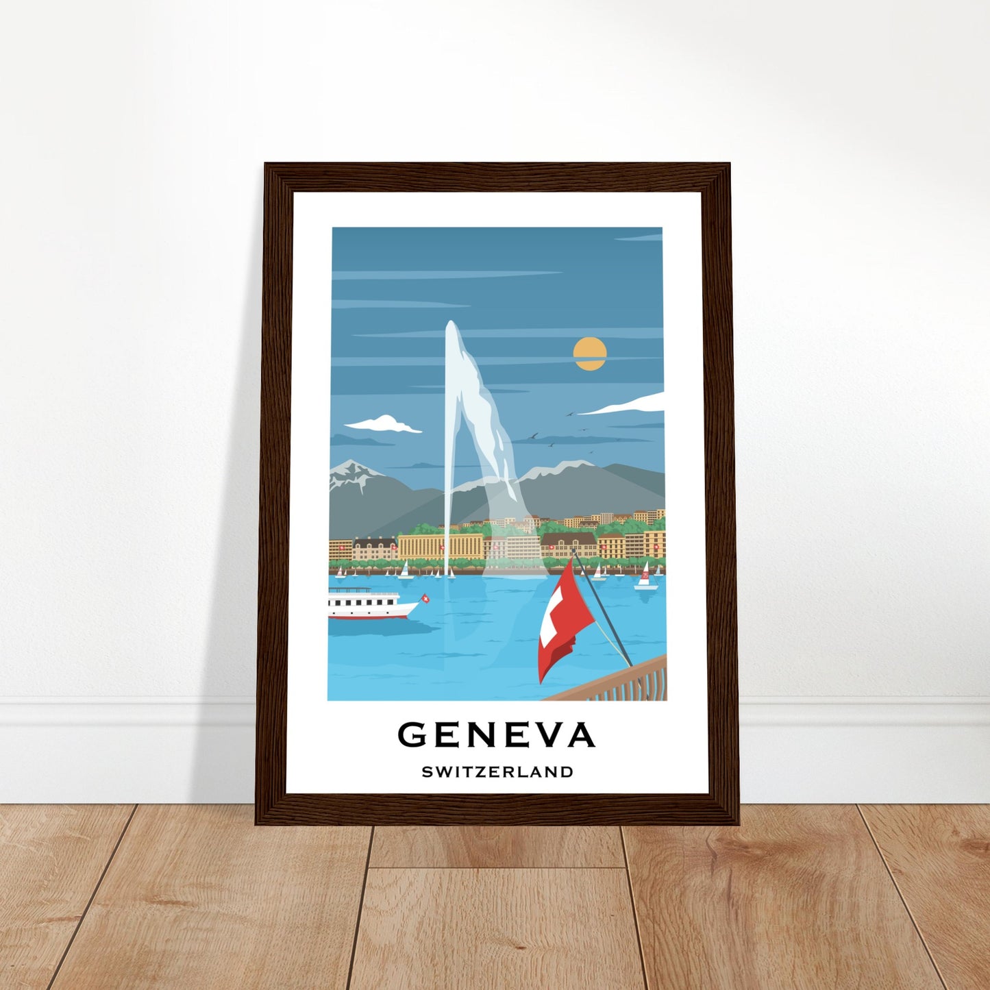 Geneva, Switzerland - Lake Geneva City Poster