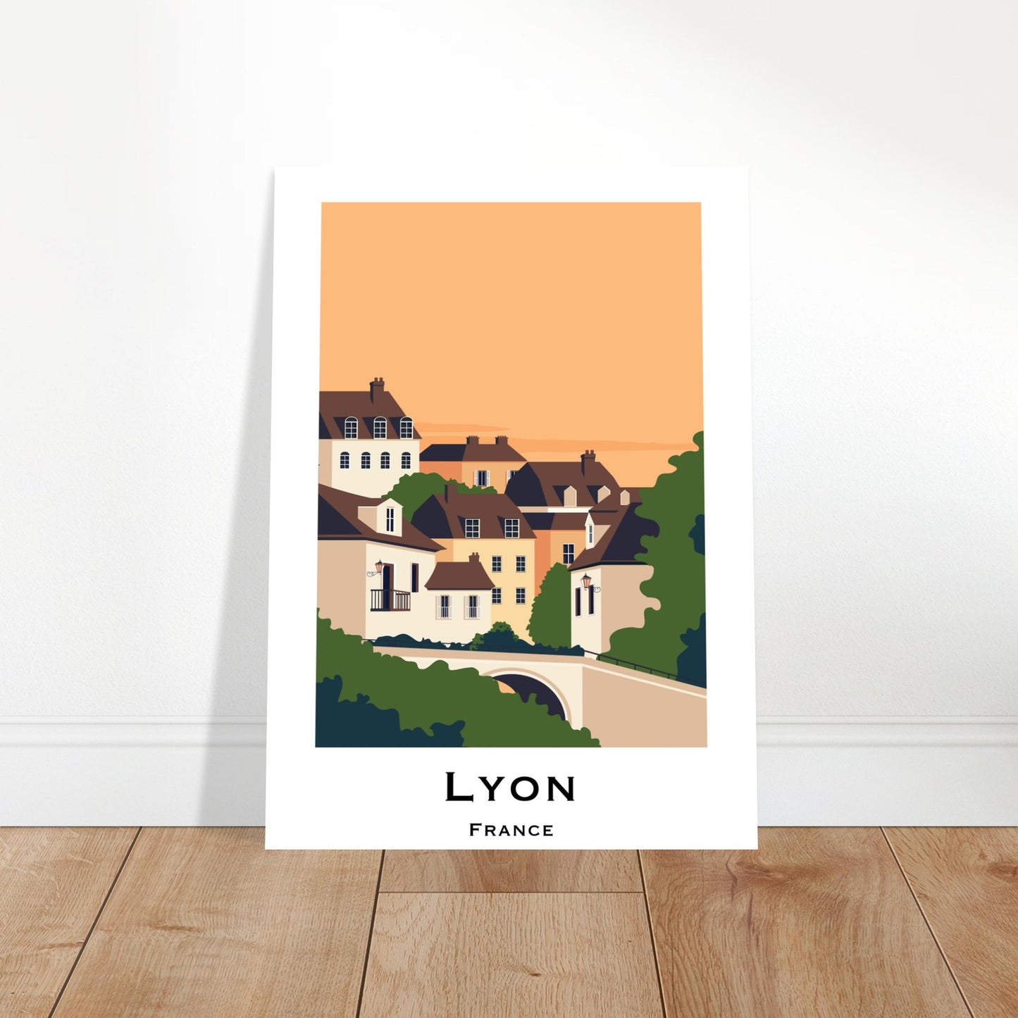 Lyon, France - City Views Poster