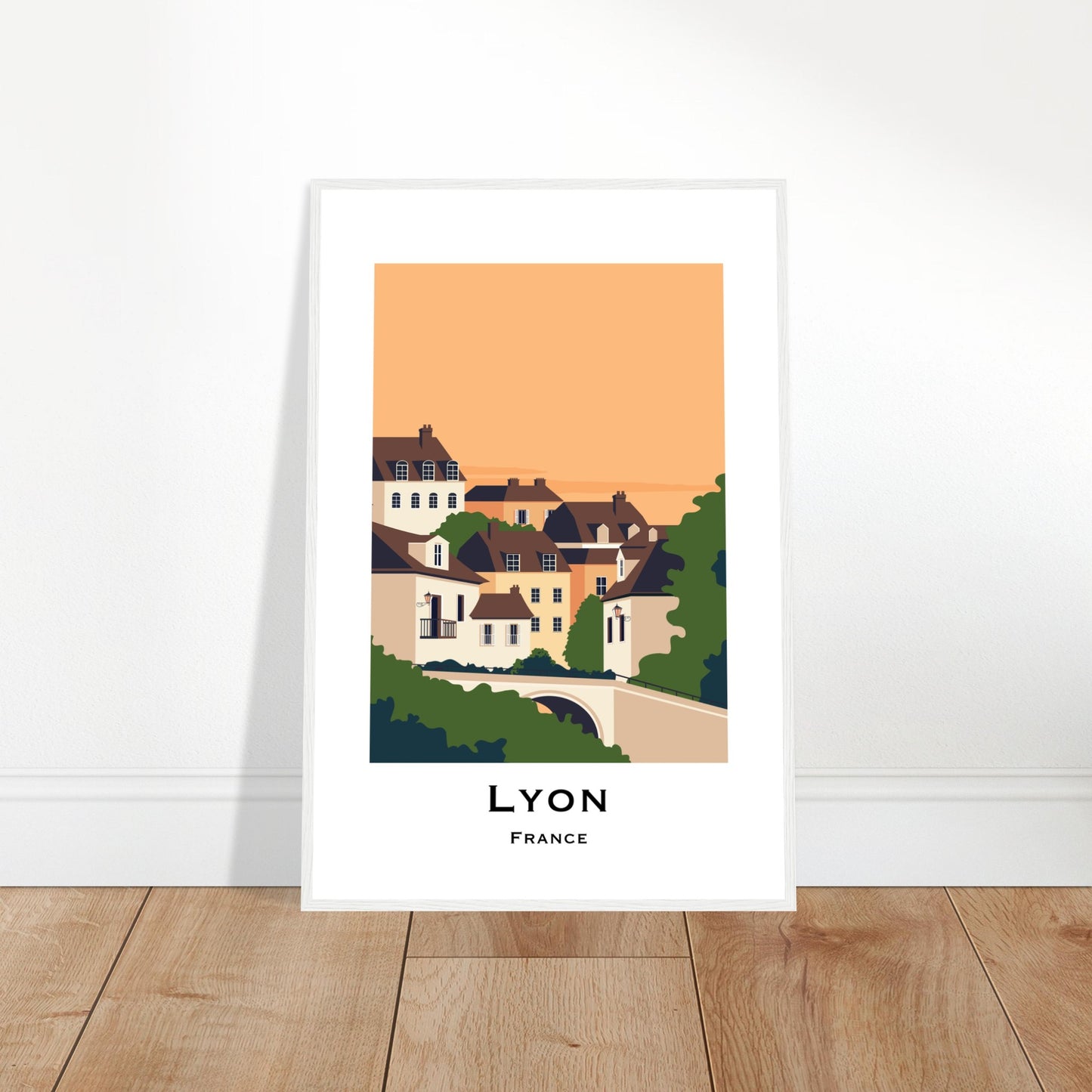 Lyon, France - City Views Poster