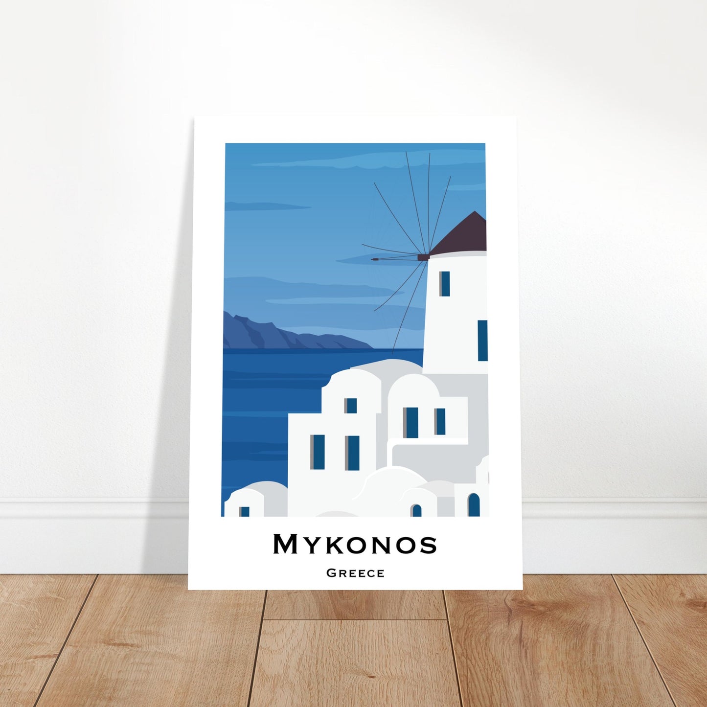 Mykonos,  Greece - Hillside of Mykonos City Poster