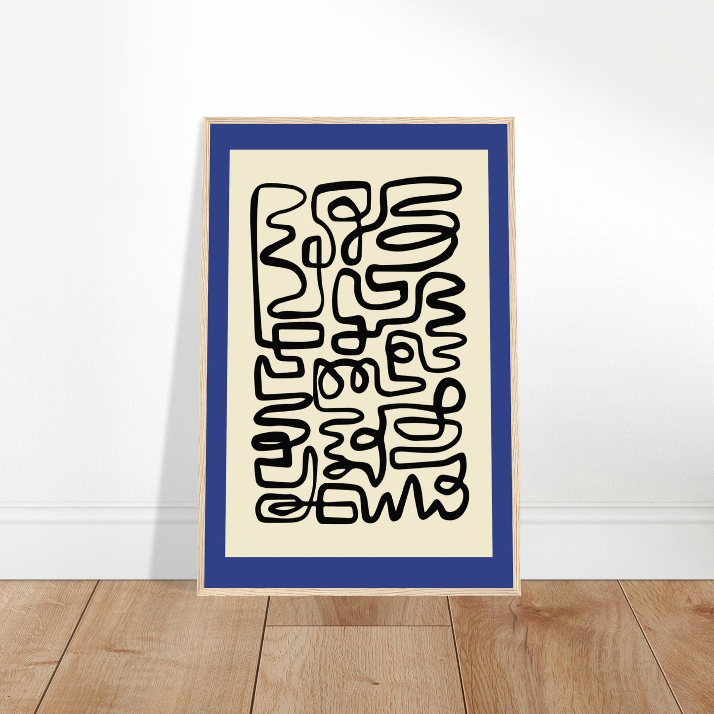 Pencil Blue - Abstract Modern Poster