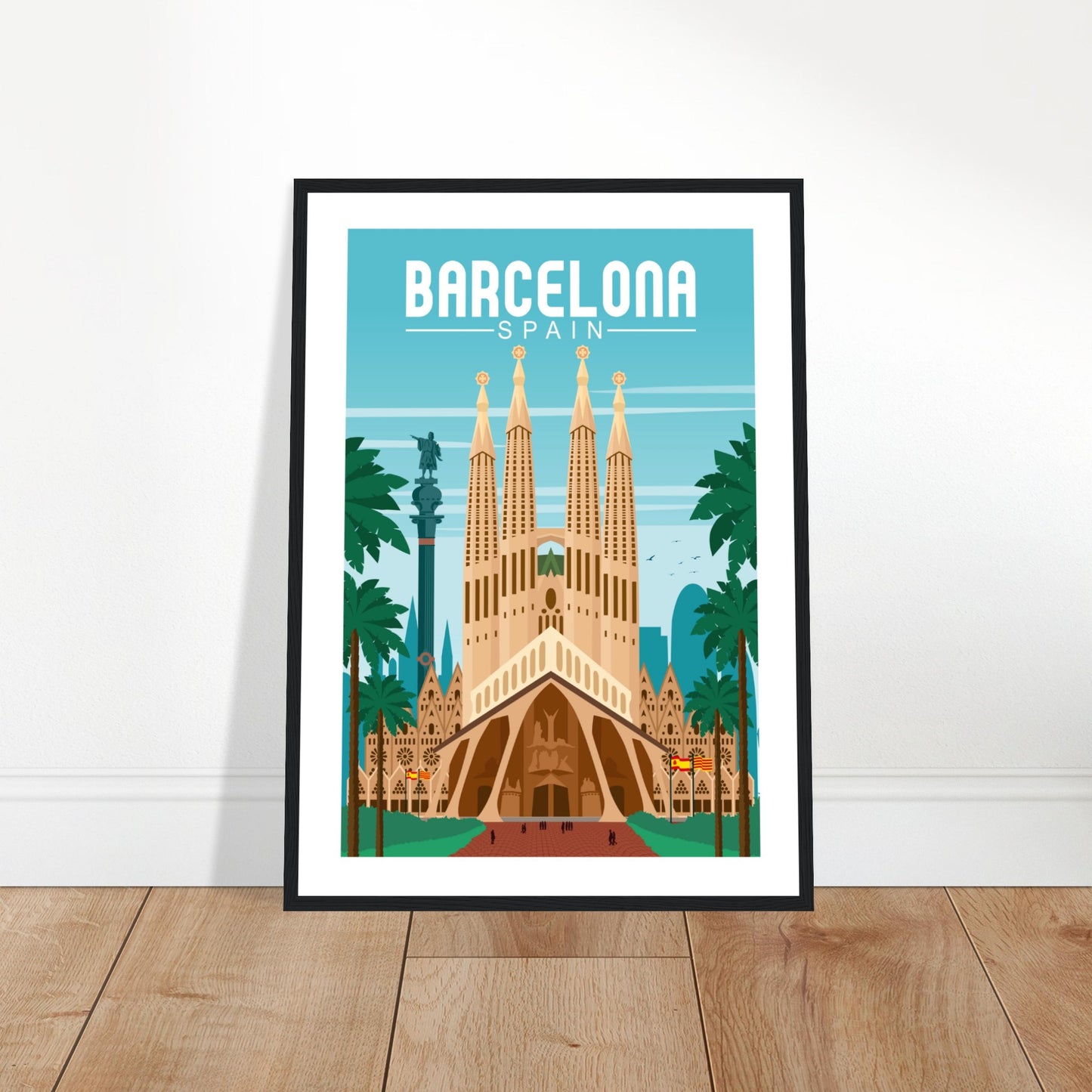 Barcelona, Spain - Sagrada Famila City Poster