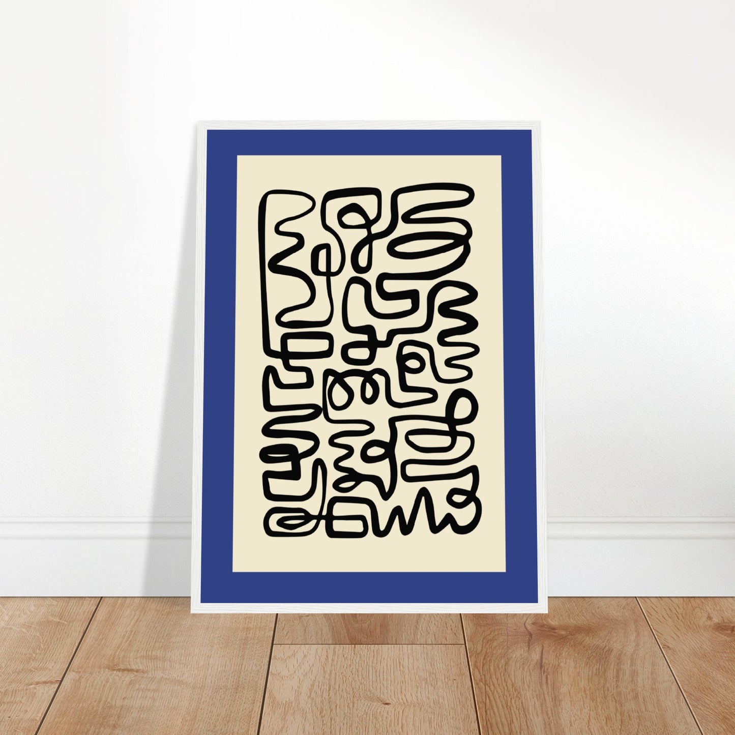 Pencil Blue - Abstract Modern Poster