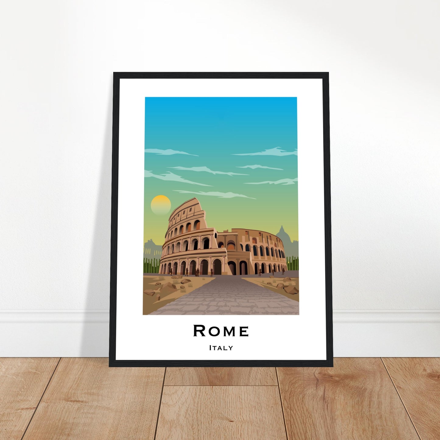 Rome, Italy - Coliseum City Poster