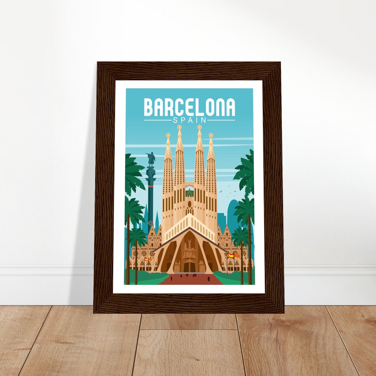 Barcelona, Spain - Sagrada Famila City Poster