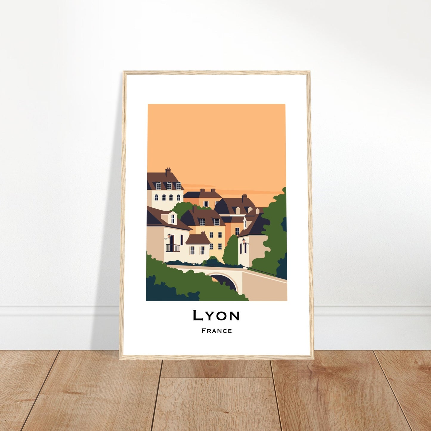 Lyon, France - City Views Poster