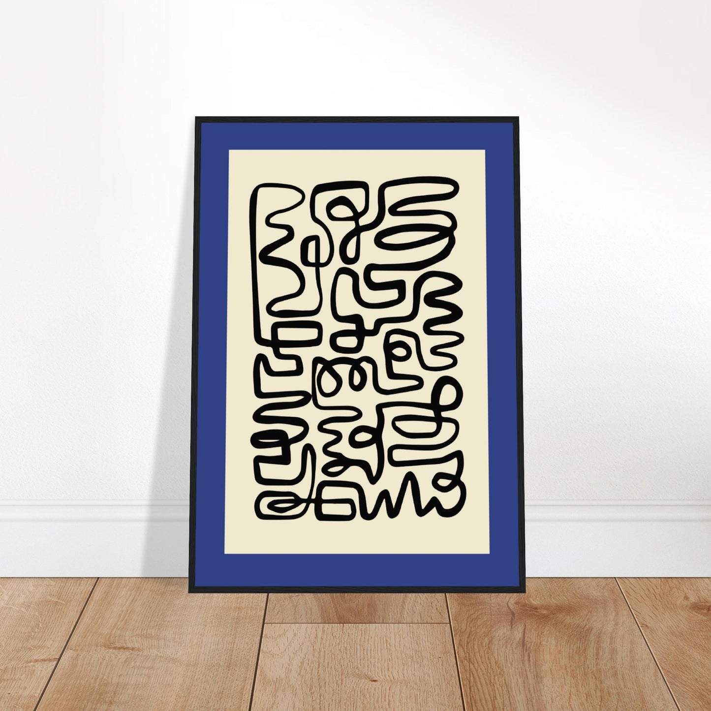 Pencil Blue - Abstract Modern Poster