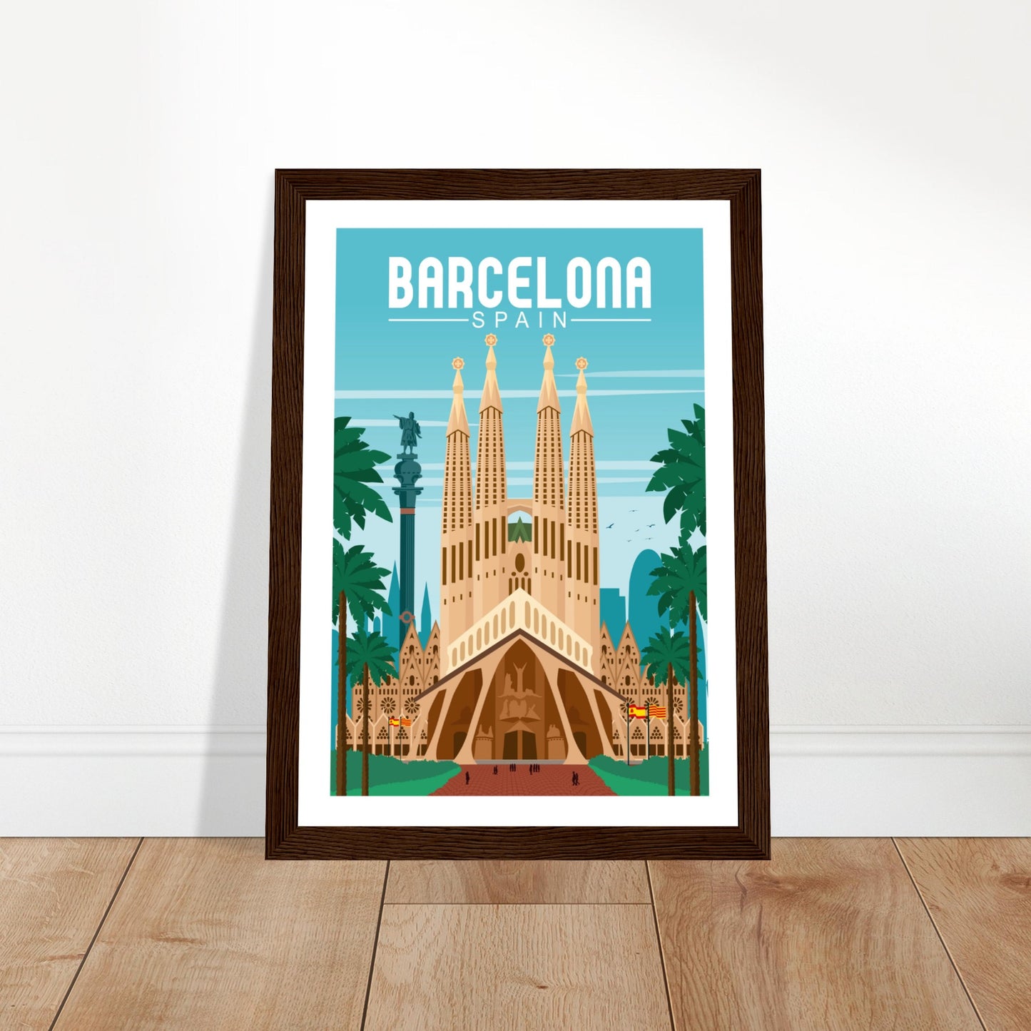 Barcelona, Spain - Sagrada Famila City Poster