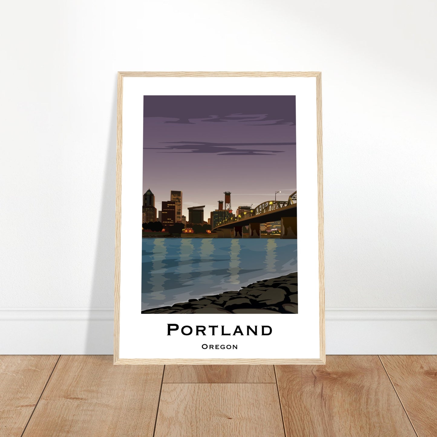 Portland United States - Hawthorne Bridge City Poster