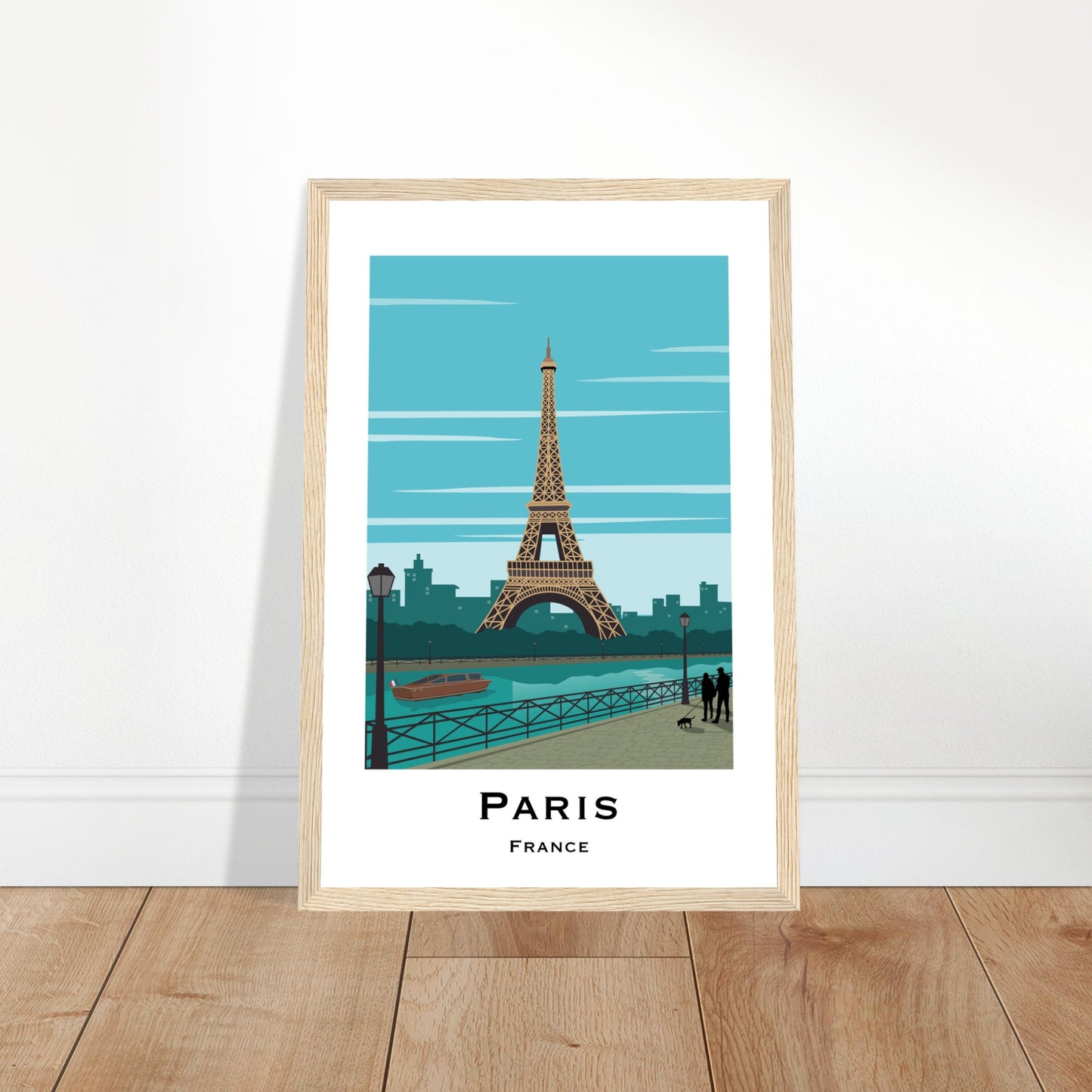 Paris, France - Eiffel Tower City Poster