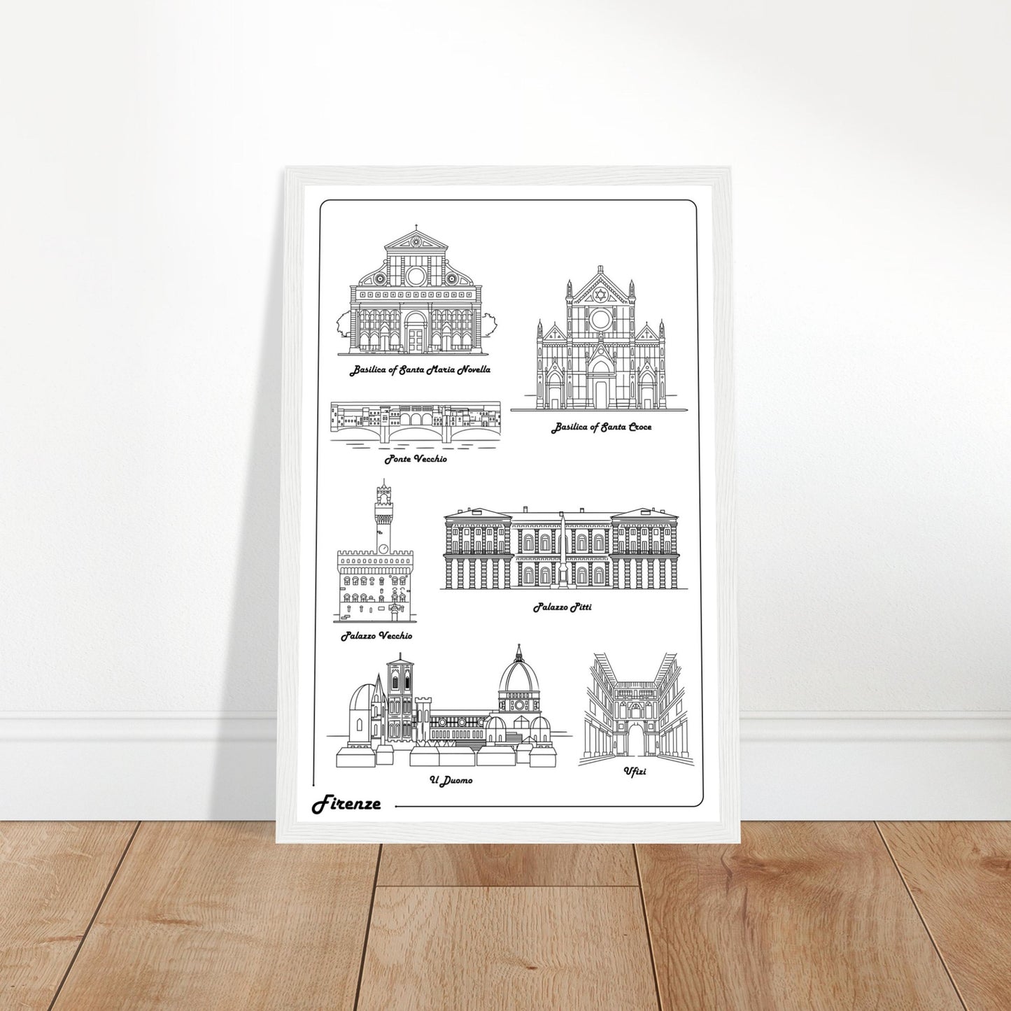 Florence, Italy - Iconic Buildings Poster