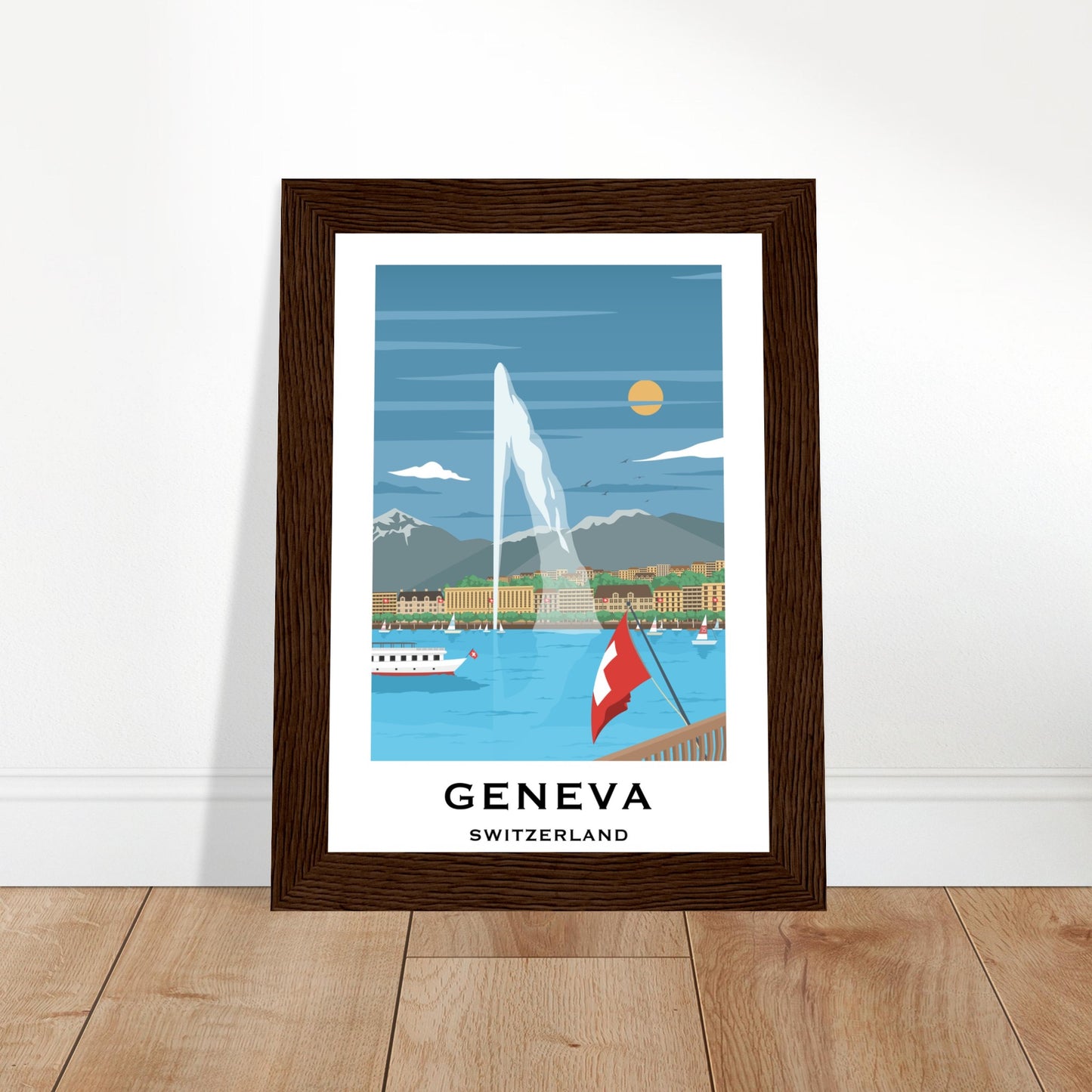 Geneva, Switzerland - Lake Geneva City Poster