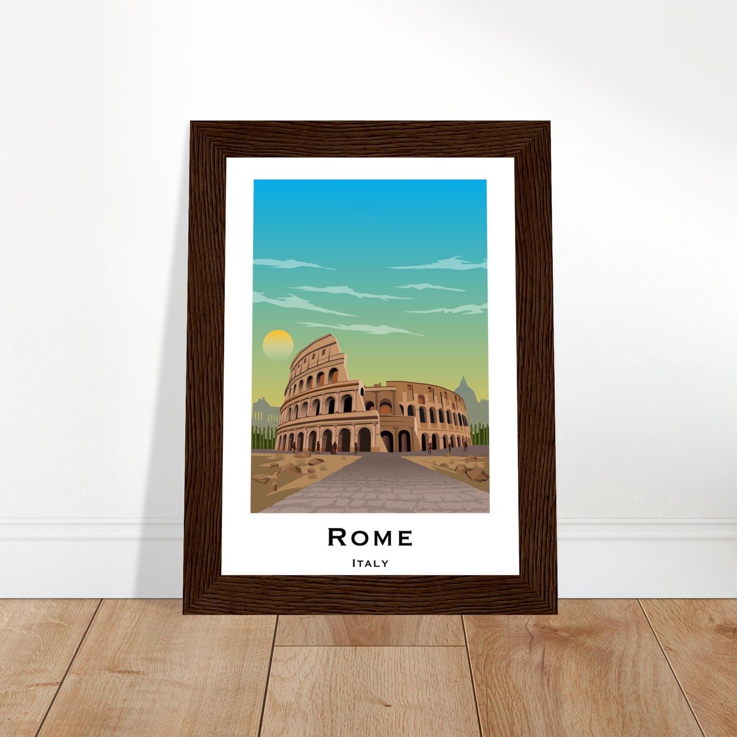 Rome, Italy - Coliseum City Poster