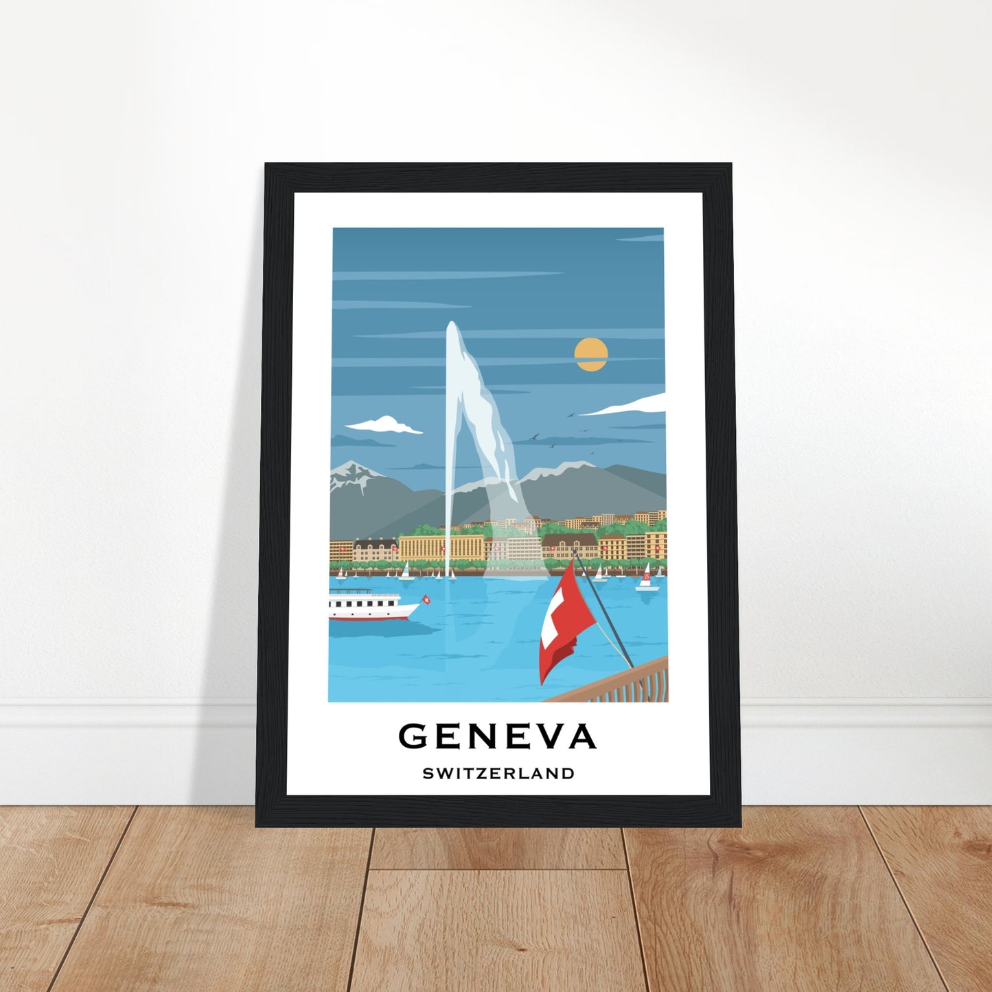 Geneva, Switzerland - Lake Geneva City Poster