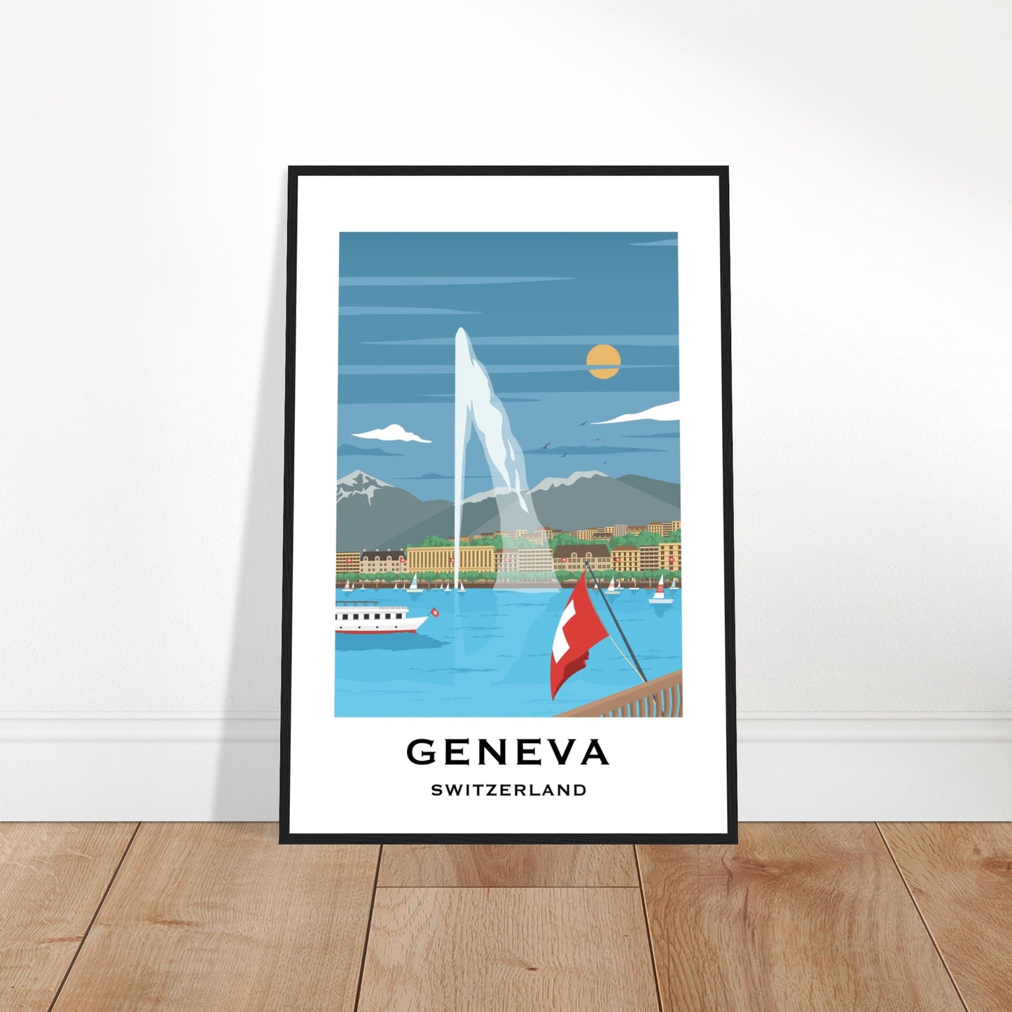 Geneva, Switzerland - Lake Geneva City Poster