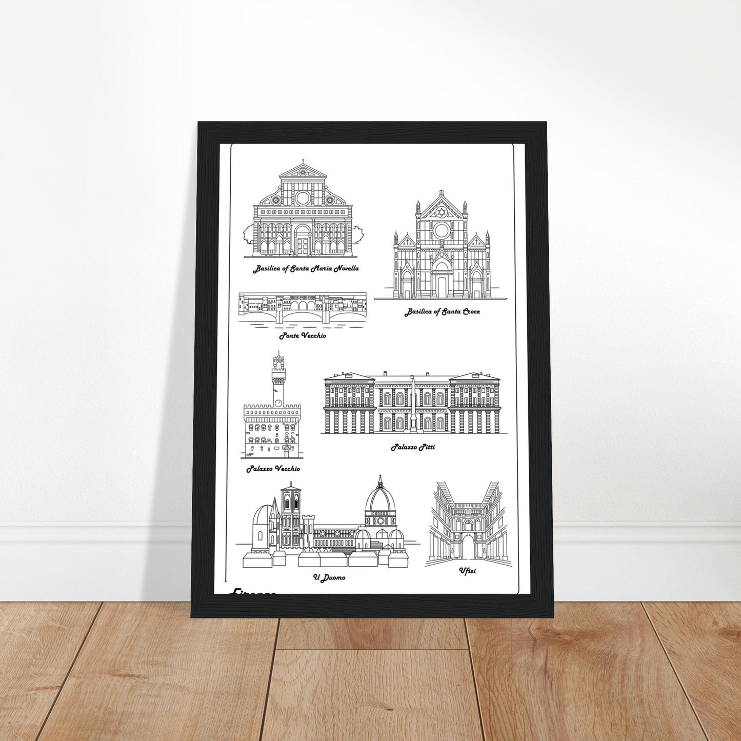 Florence, Italy - Iconic Buildings Poster