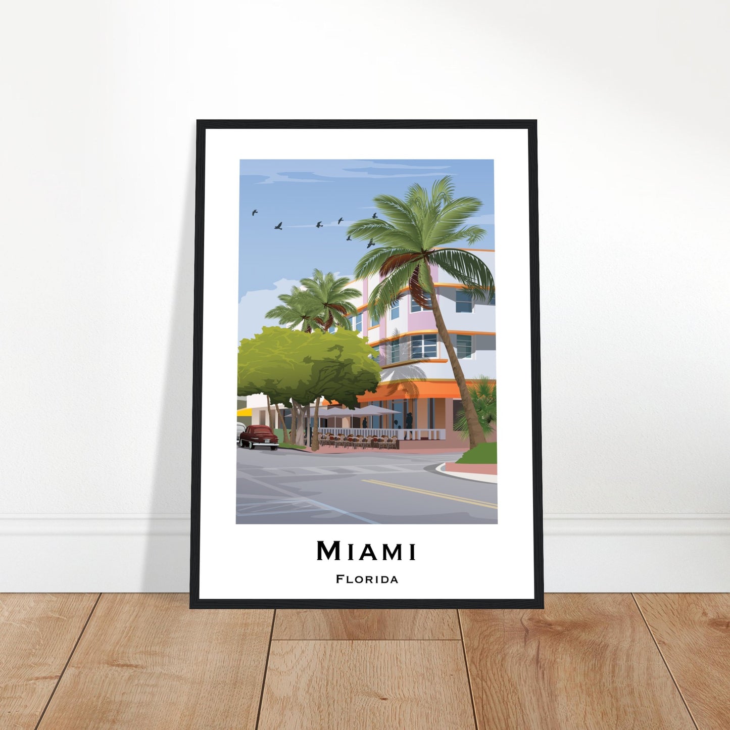 Miami, United States - Art Deco District City Poster