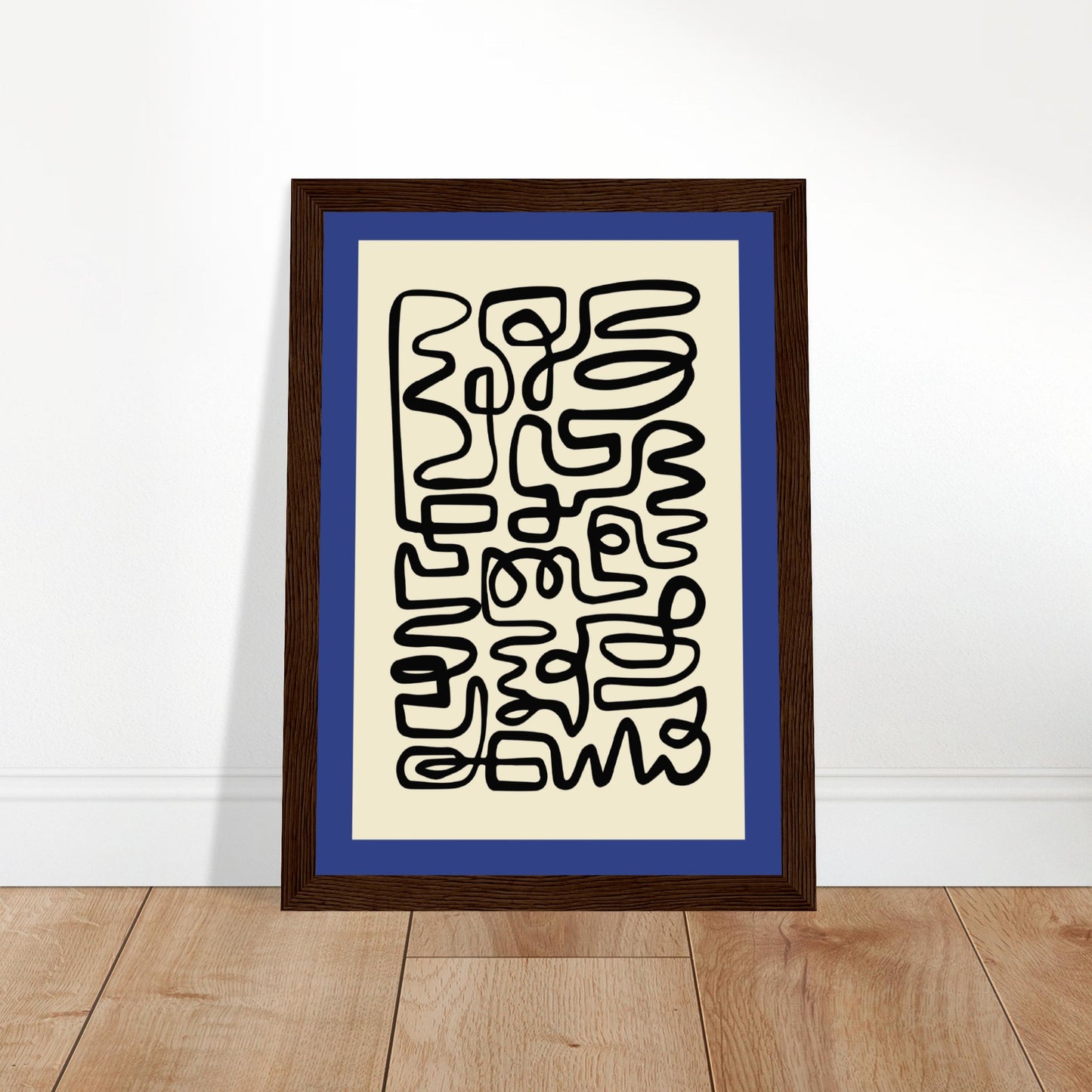 Pencil Blue - Abstract Modern Poster