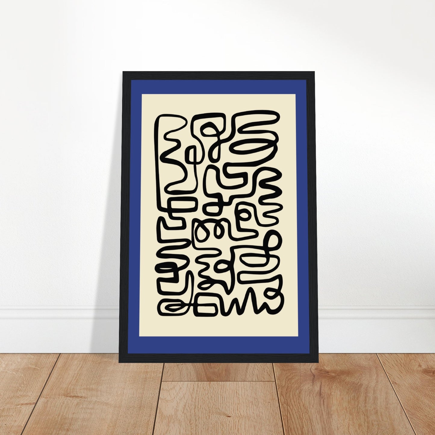 Pencil Blue - Abstract Modern Poster