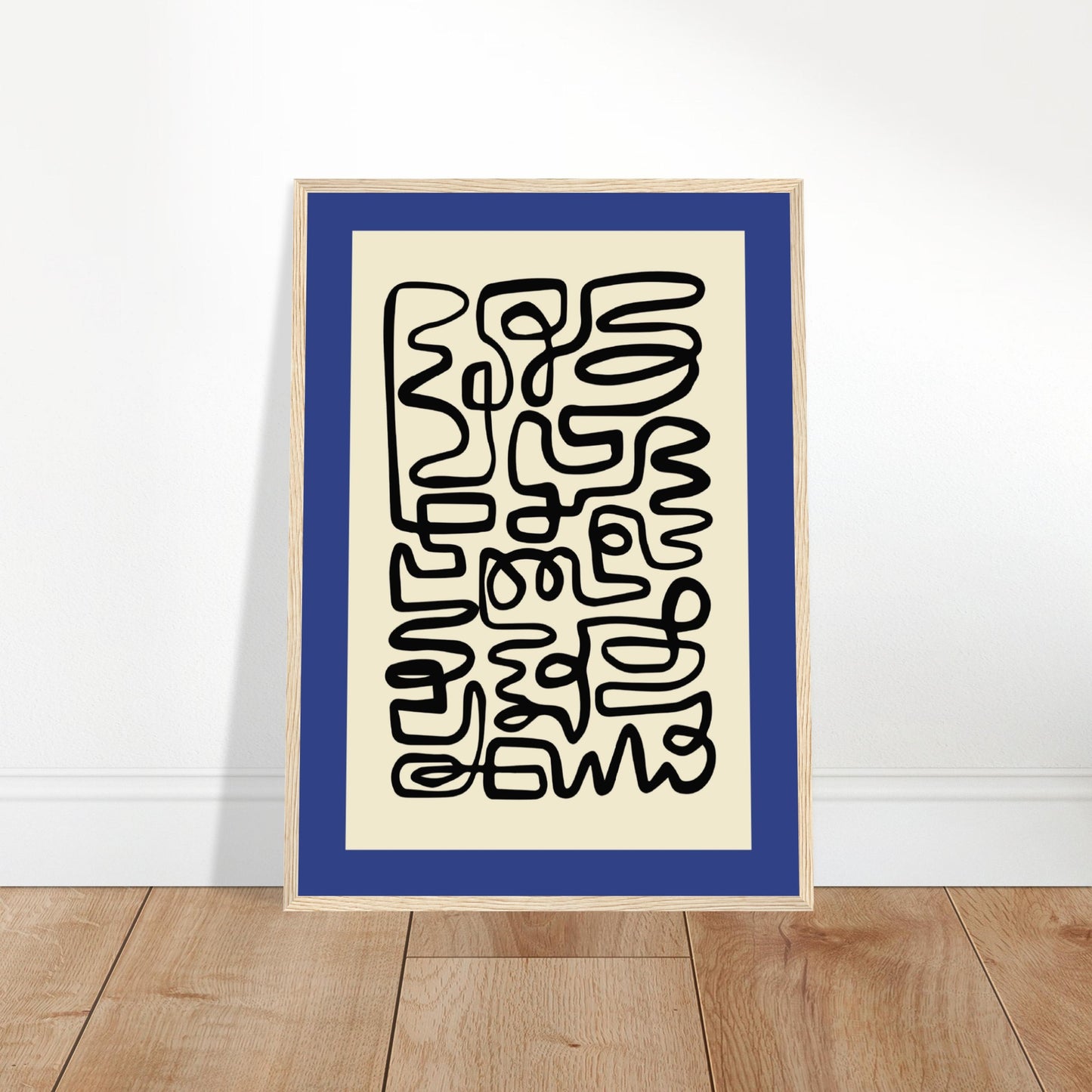 Pencil Blue - Abstract Modern Poster