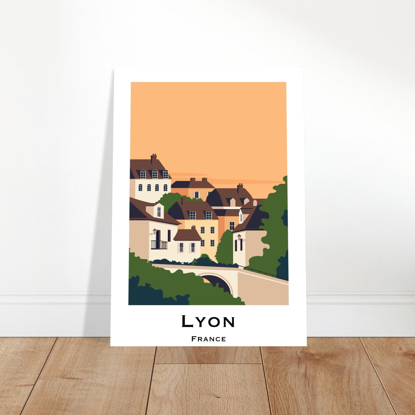 Lyon, France - City Views Poster