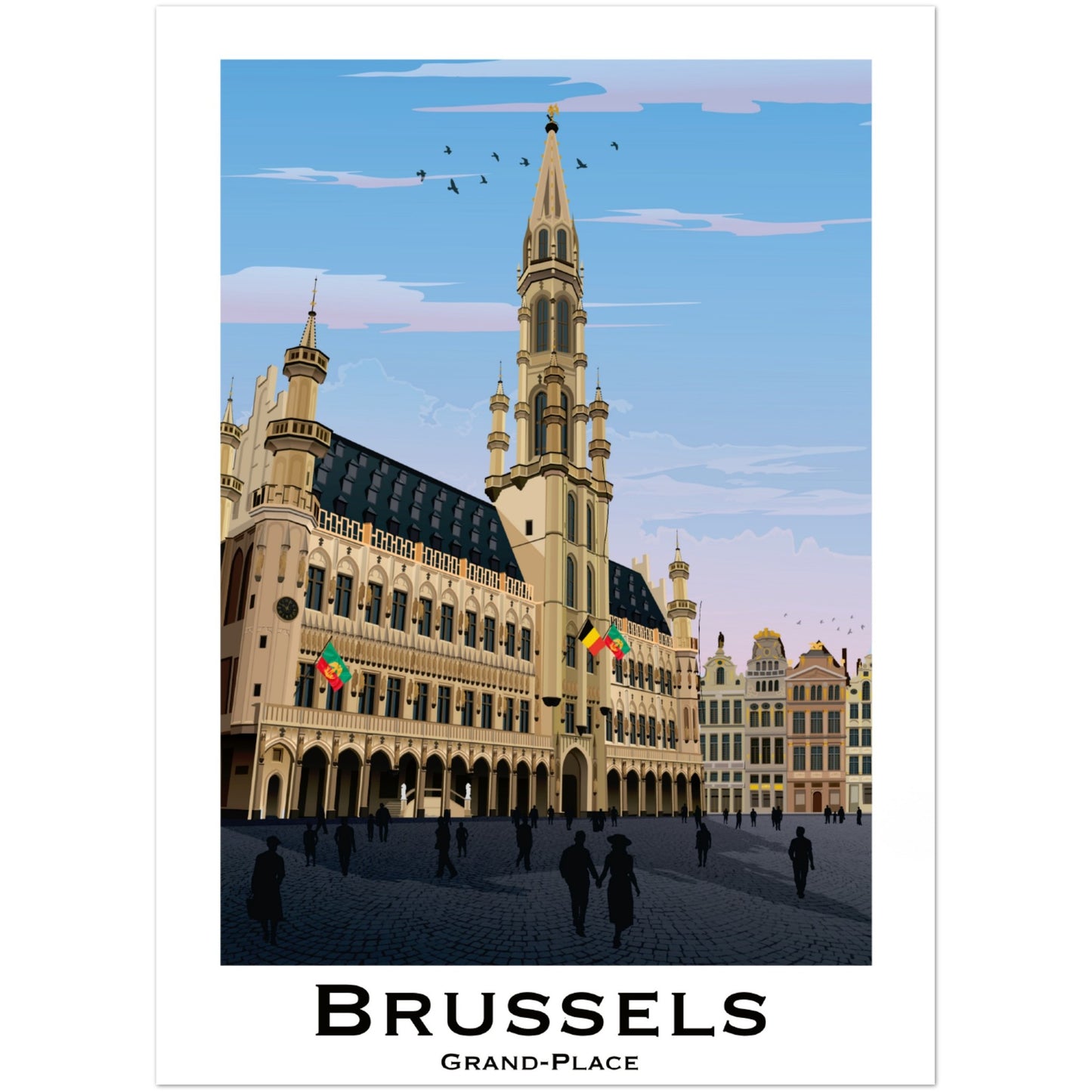 Brussels, Belgium - Grand Place City Poster