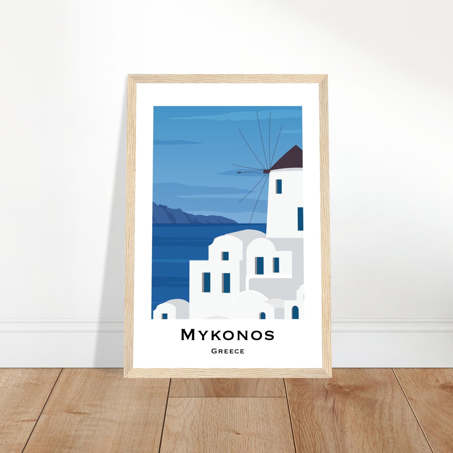 Mykonos,  Greece - Hillside of Mykonos City Poster