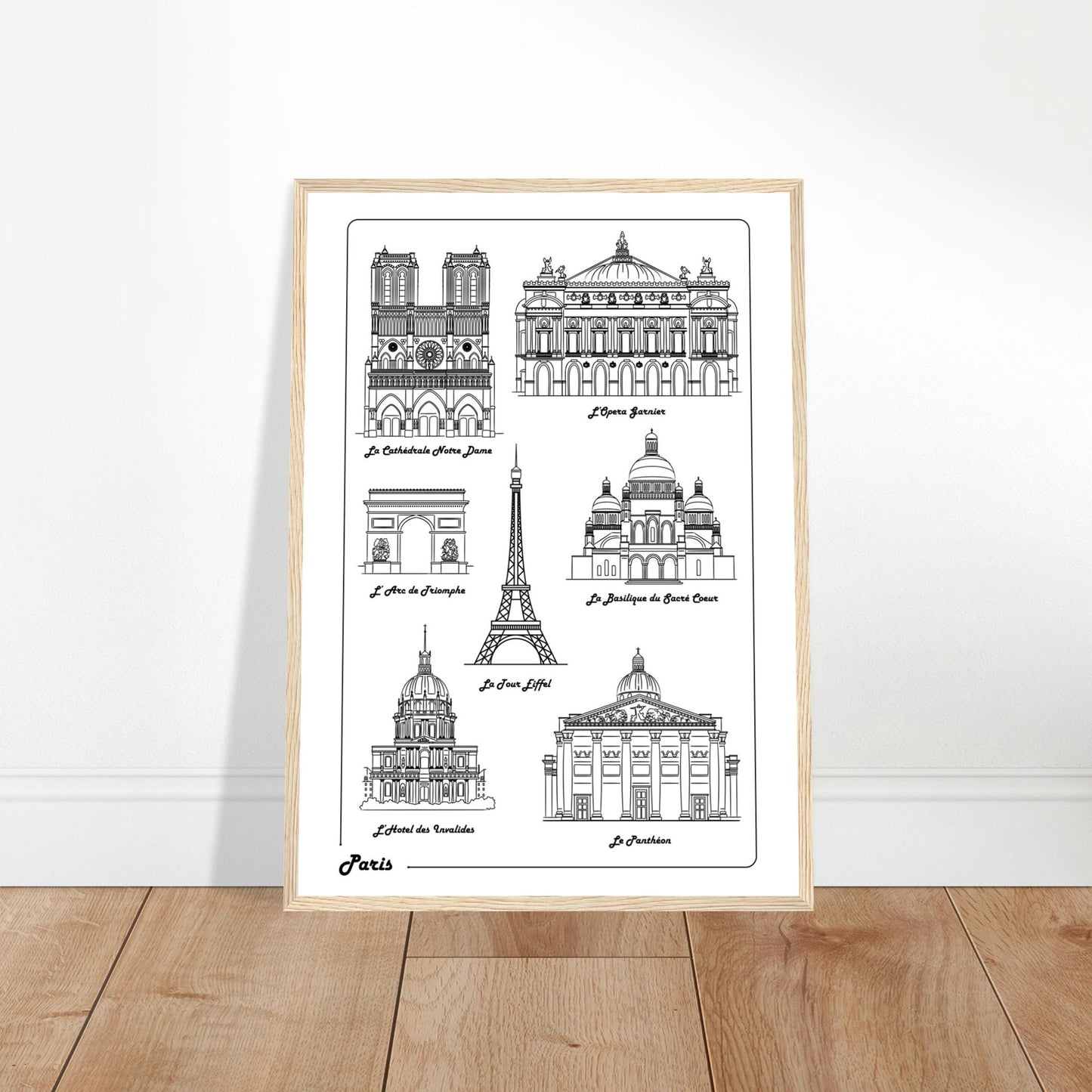 Paris, France - Iconic Buildings Poster