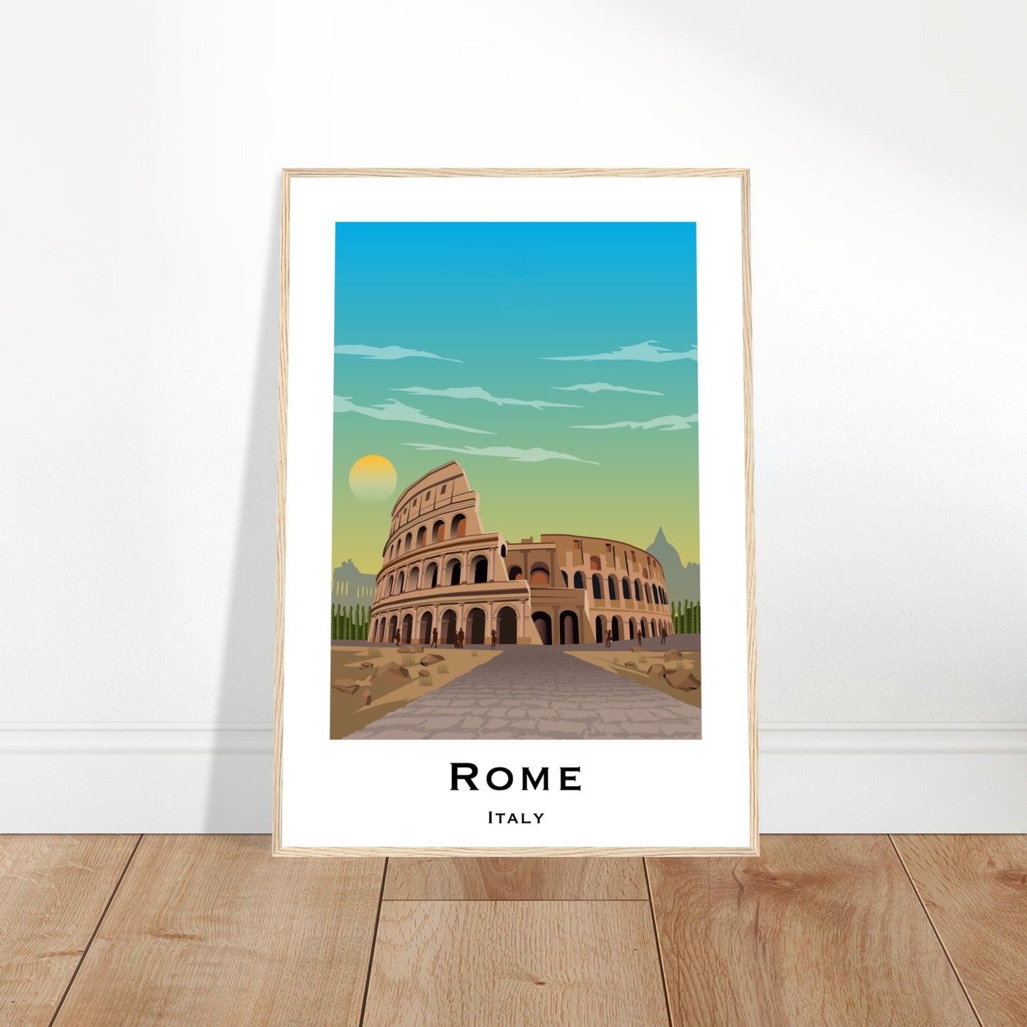 Rome, Italy - Coliseum City Poster