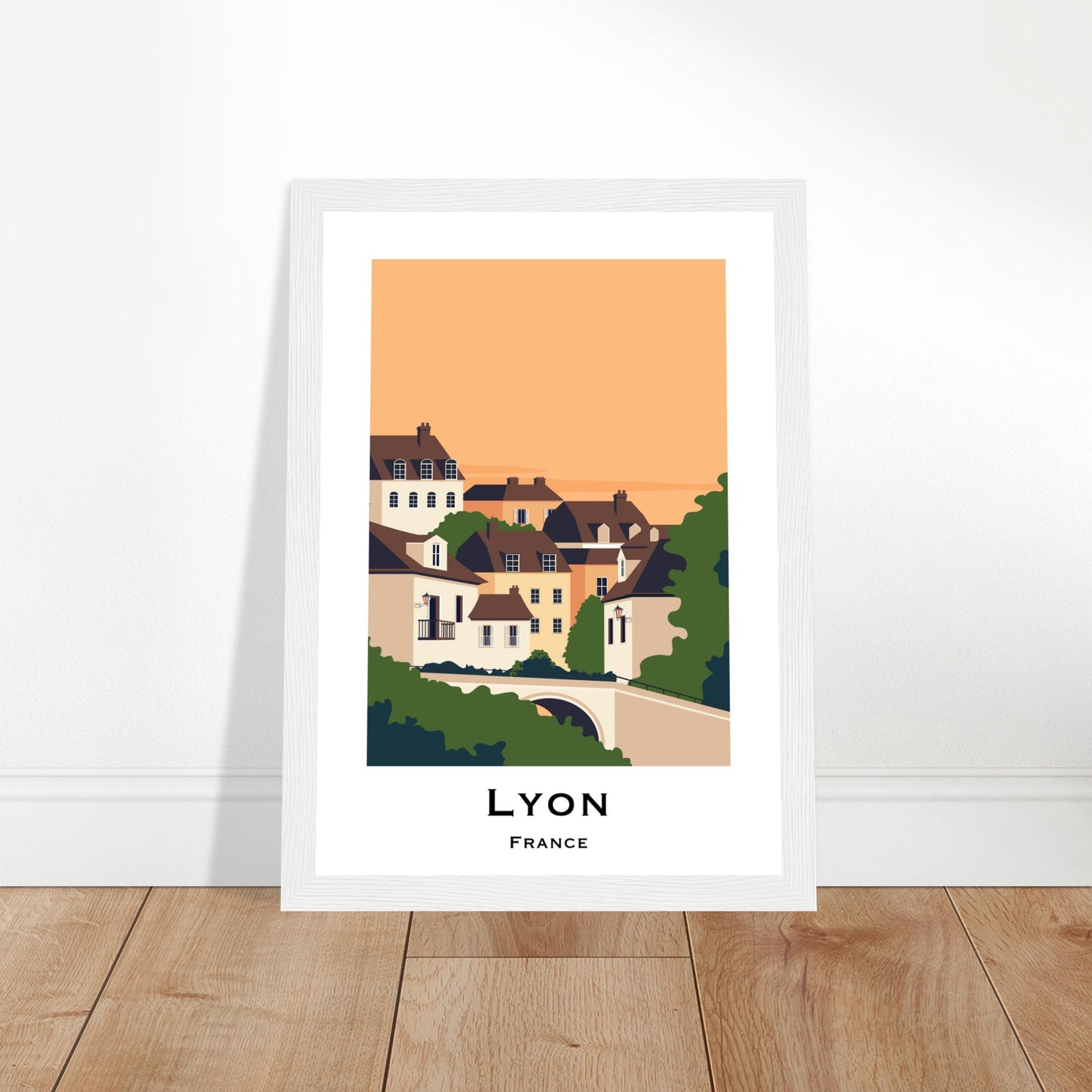 Lyon, France - City Views Poster