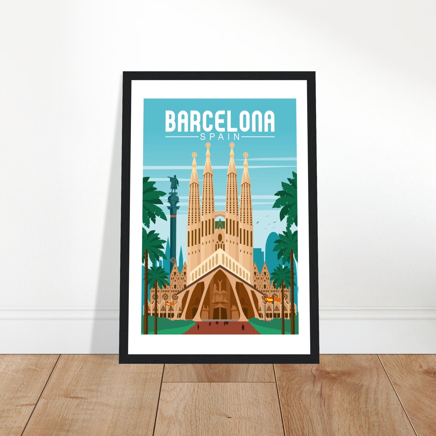 Barcelona, Spain - Sagrada Famila City Poster