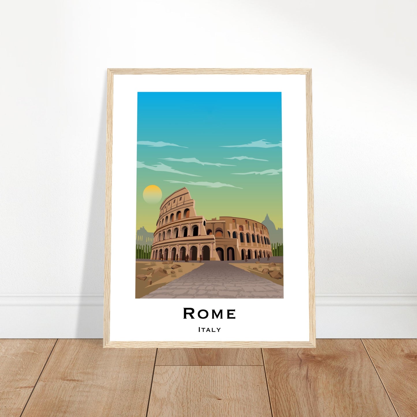 Rome, Italy - Coliseum City Poster