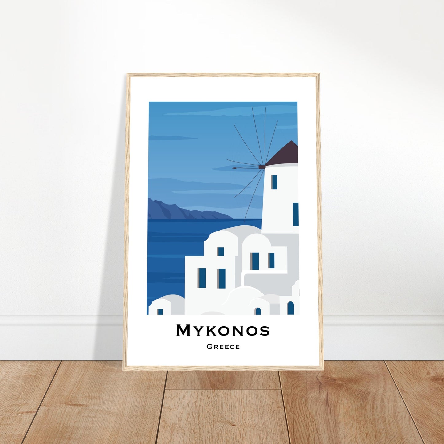 Mykonos,  Greece - Hillside of Mykonos City Poster