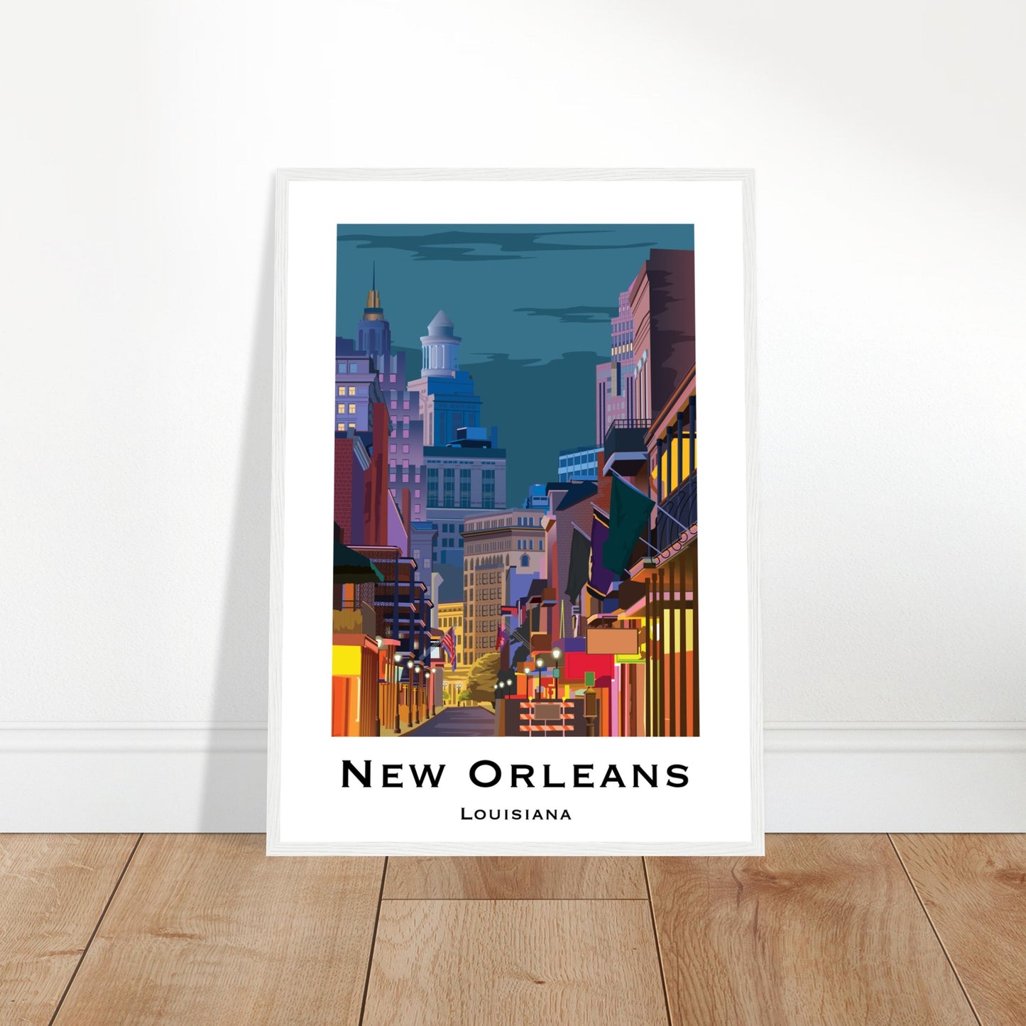 New Orleans, United States - Bourbon Street City Poster