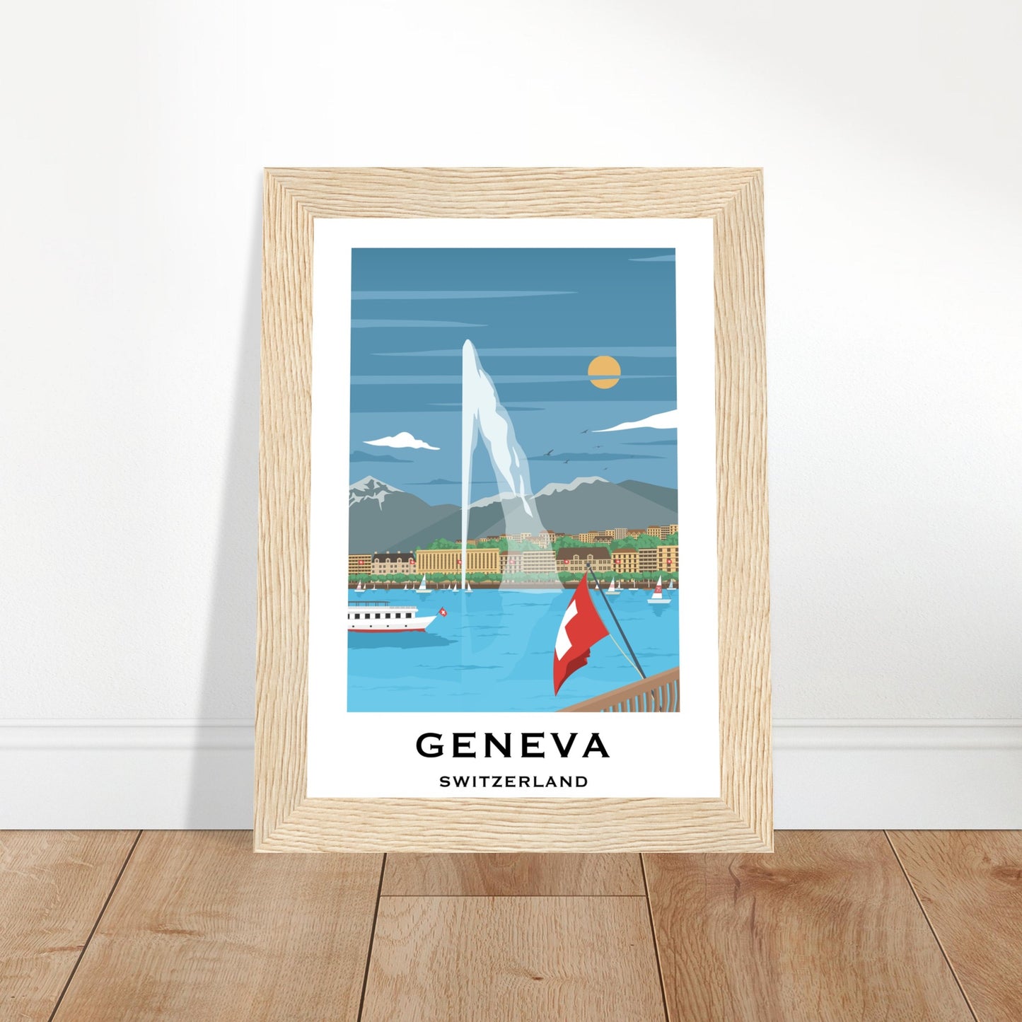 Geneva, Switzerland - Lake Geneva City Poster