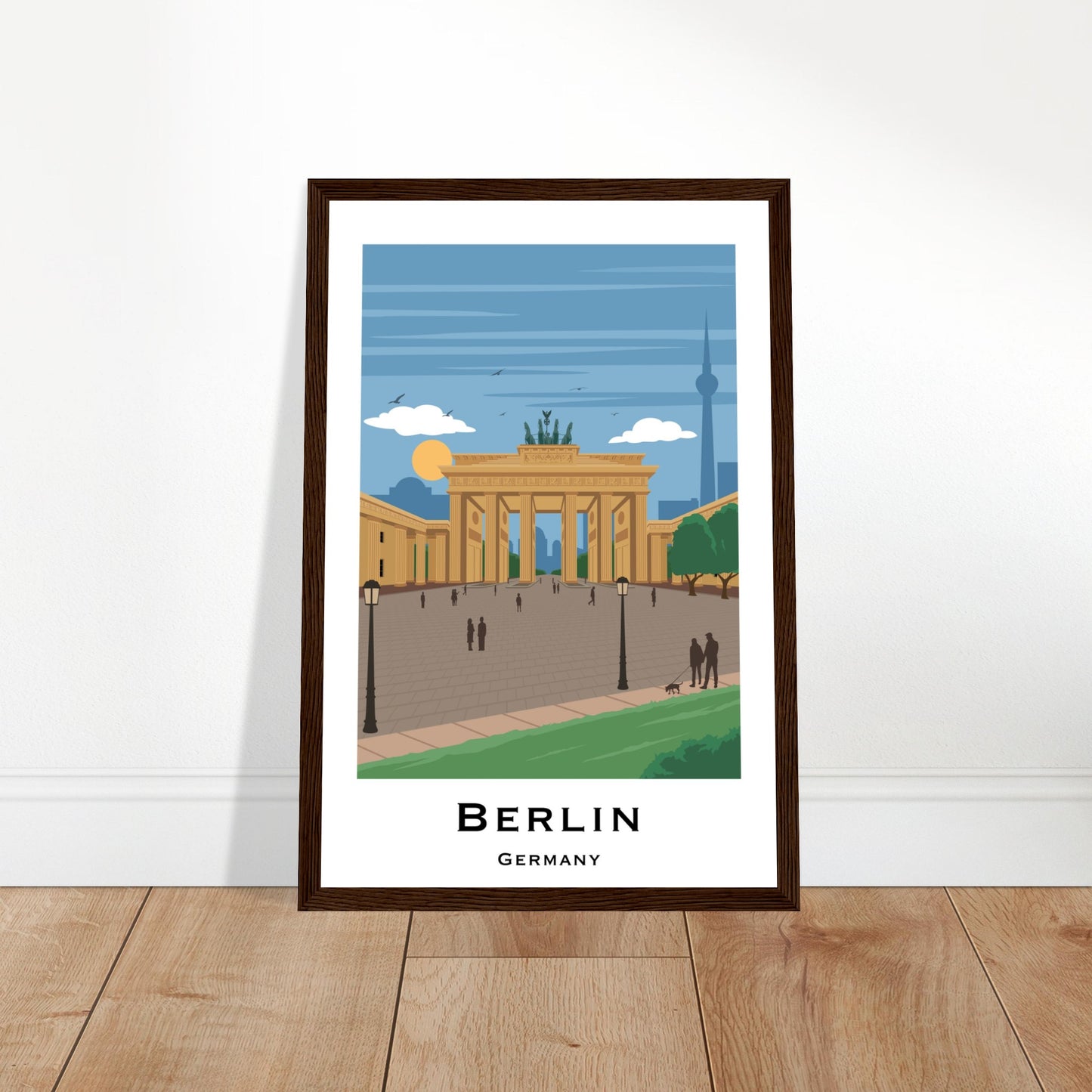 Berlin, Germany - Brandenburg Gate City Poster