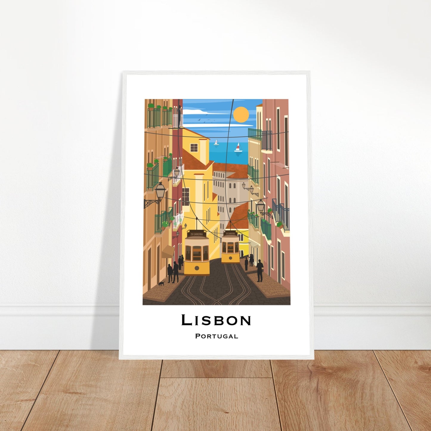 Lisbon, Portugal - Tram City Poster