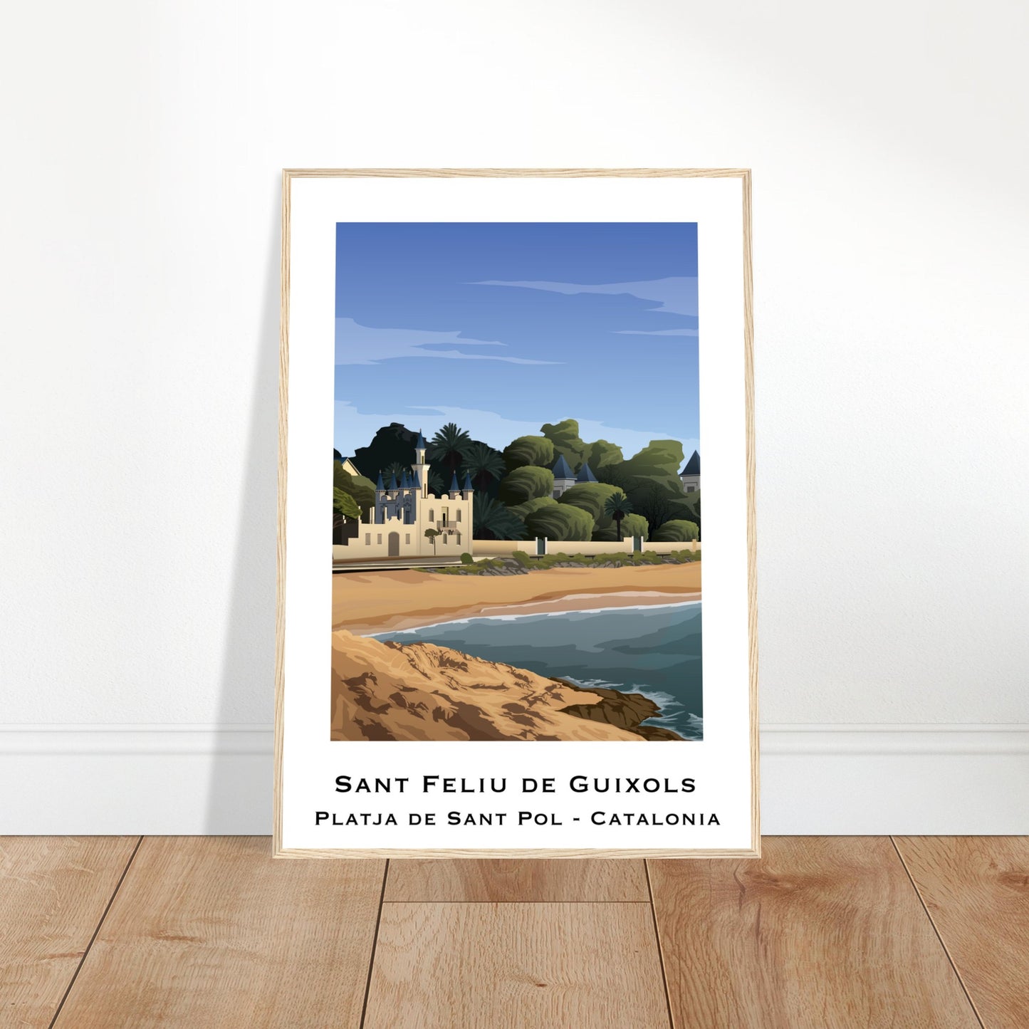 Sant Feliu de Guíxols, Spain - Platja de Sant Pol Poster