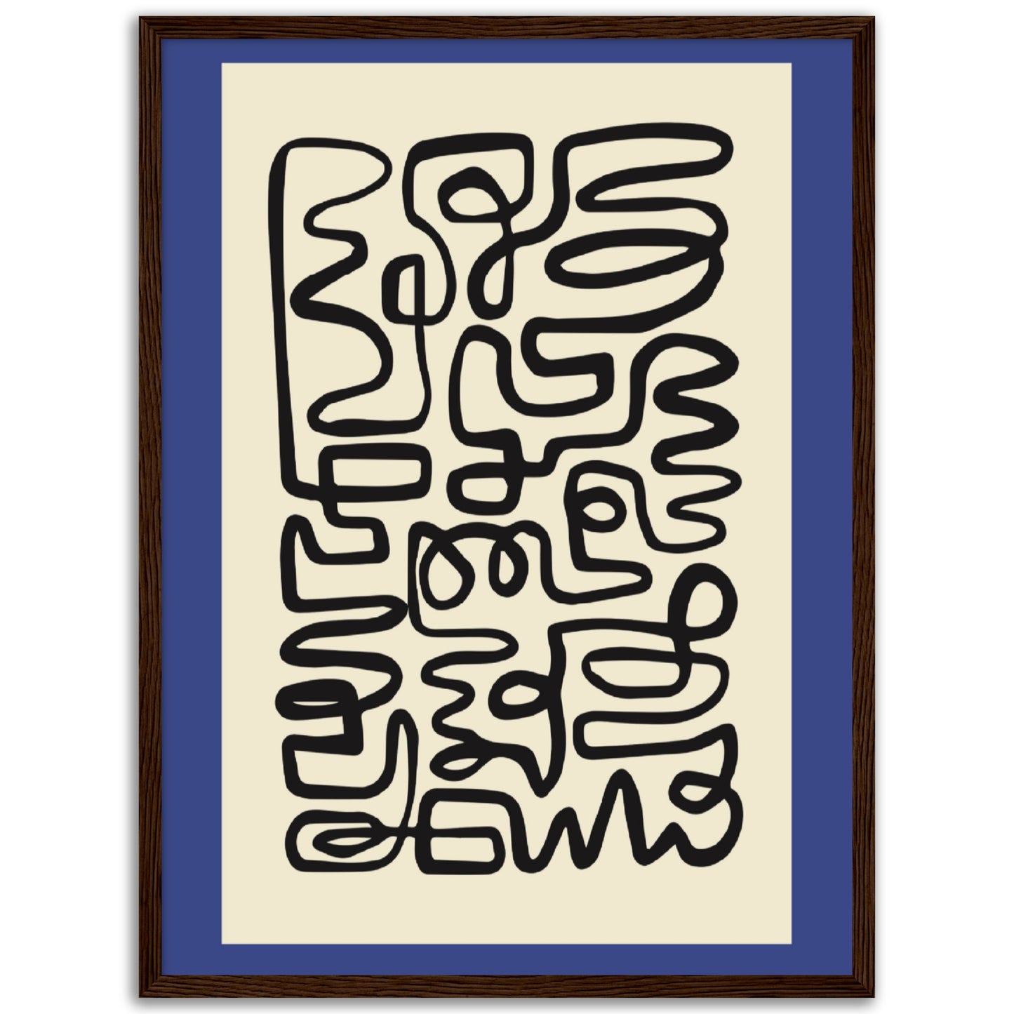 Unbroken Tangle- Abstract Modern Framed Poster