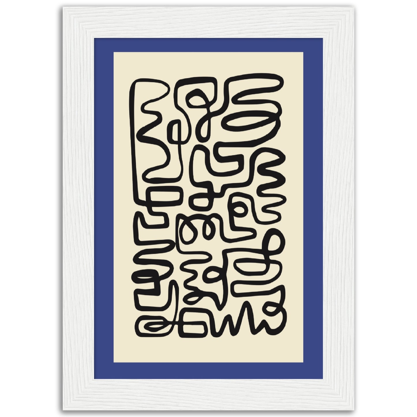 Unbroken Tangle- Abstract Modern Framed Poster