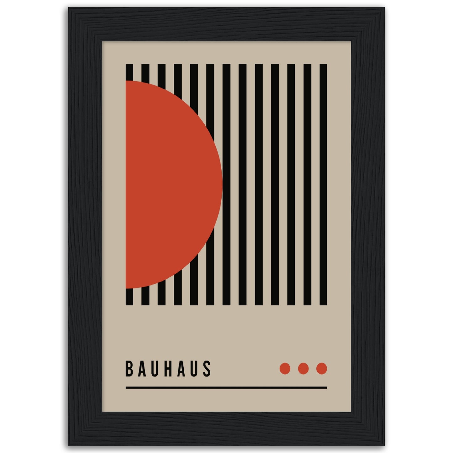 Order in Bauhaus Chaos - Framed Abstract Modern Poster