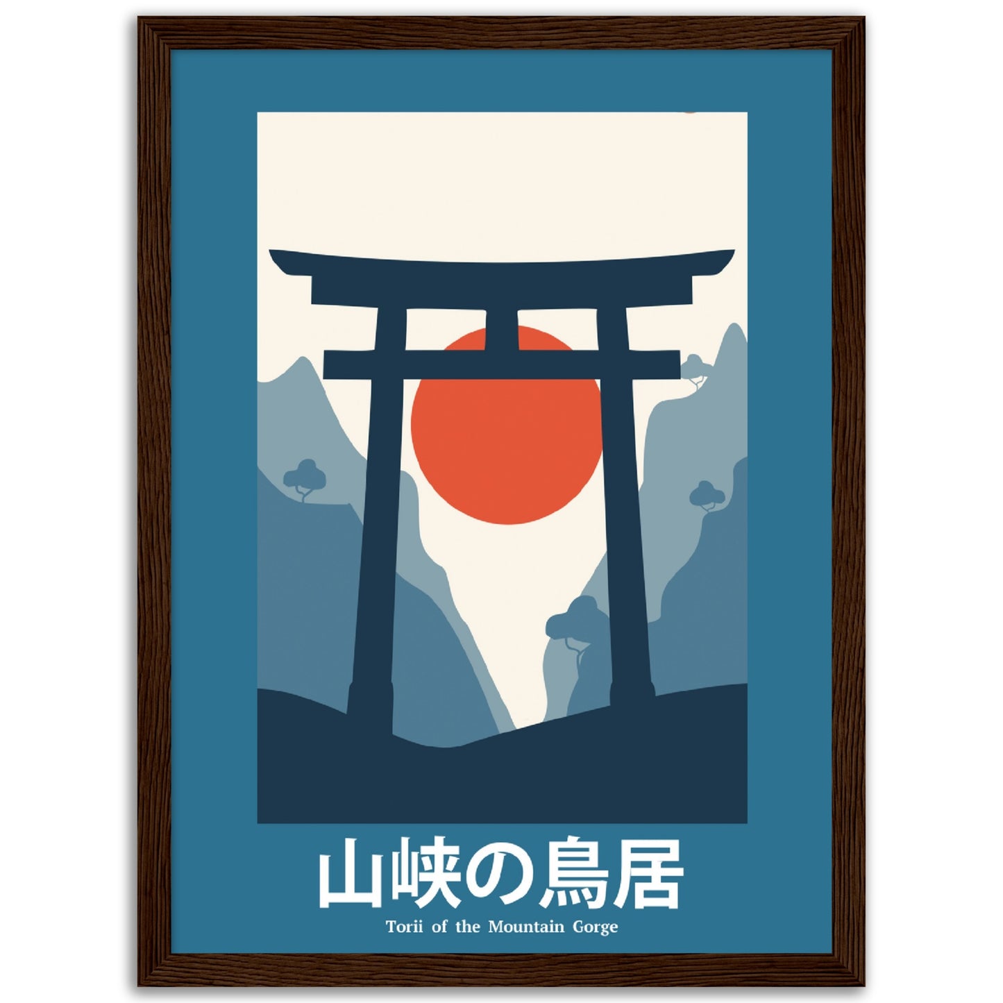 Summit Symphony - Framed Abstract Japan Poster